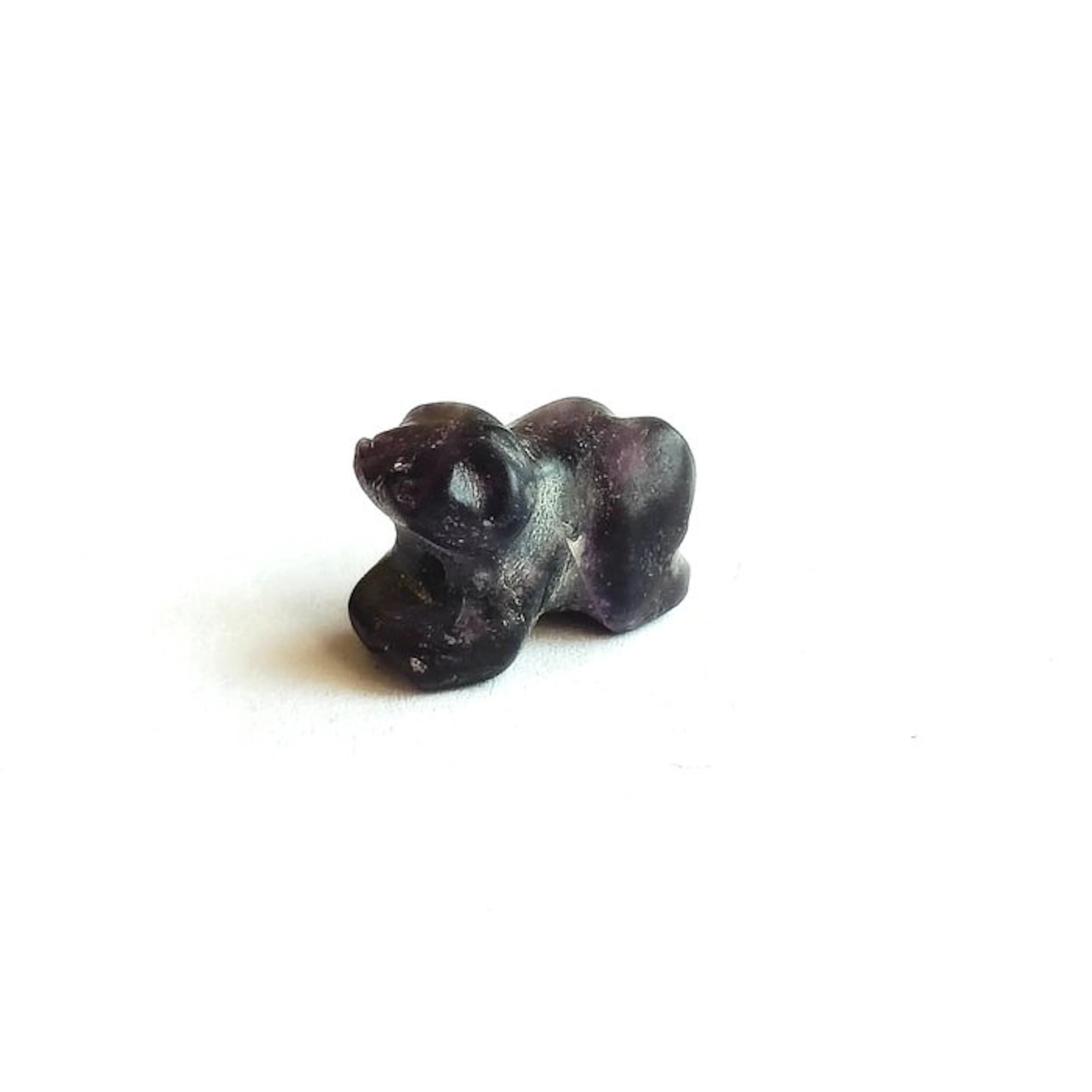 Sino-Mongolian or Sino-Siberian Amethyst XS Tiger Bead Talisman - 12 mm