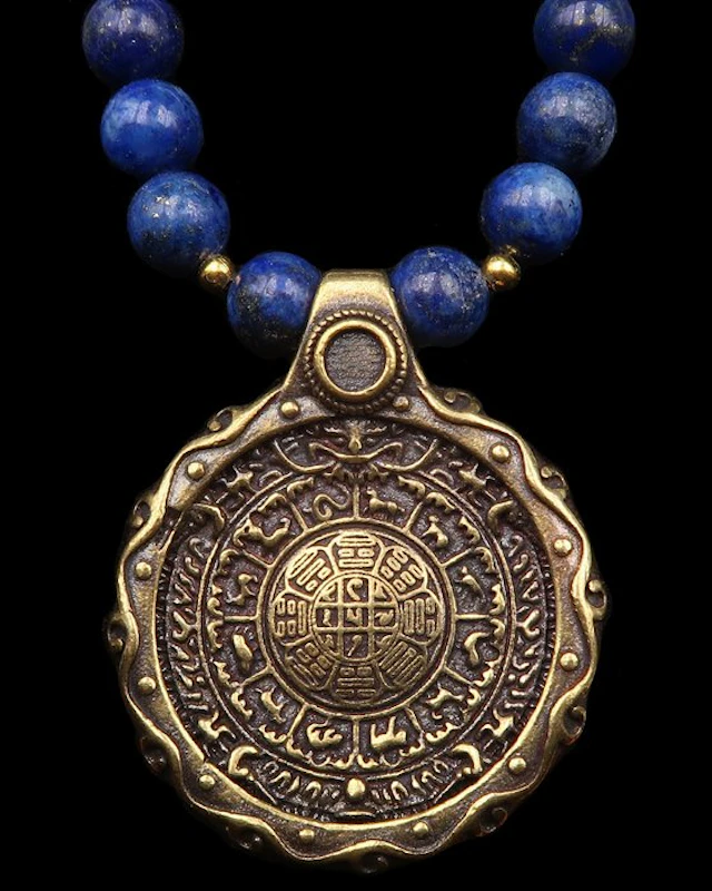 Lapis lazuli - Melong Mirror – Tibetan Exorcism – Shield...
