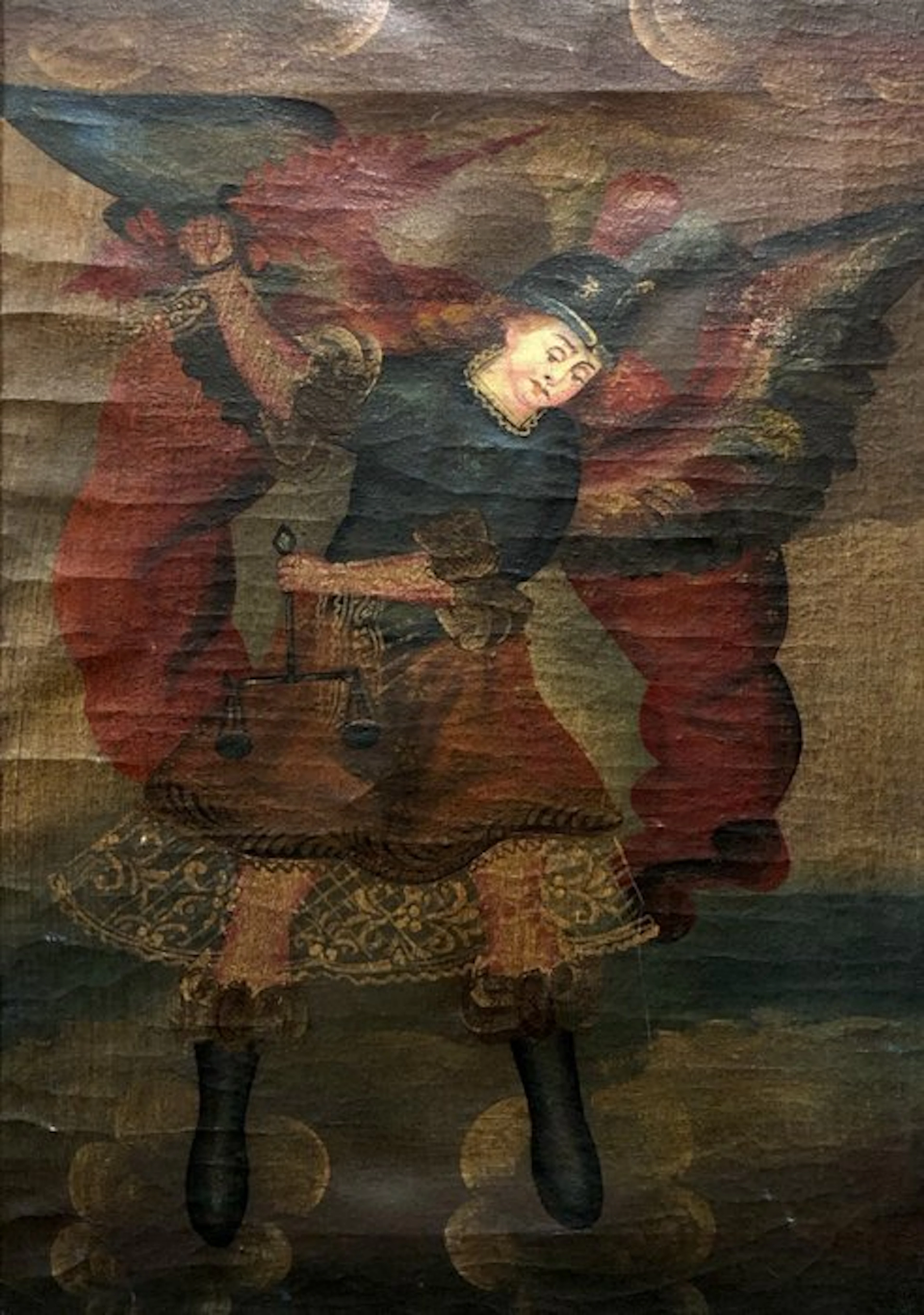 Peruvian School (c. 1900) - Saint Michael the Archangel in Judgment Day