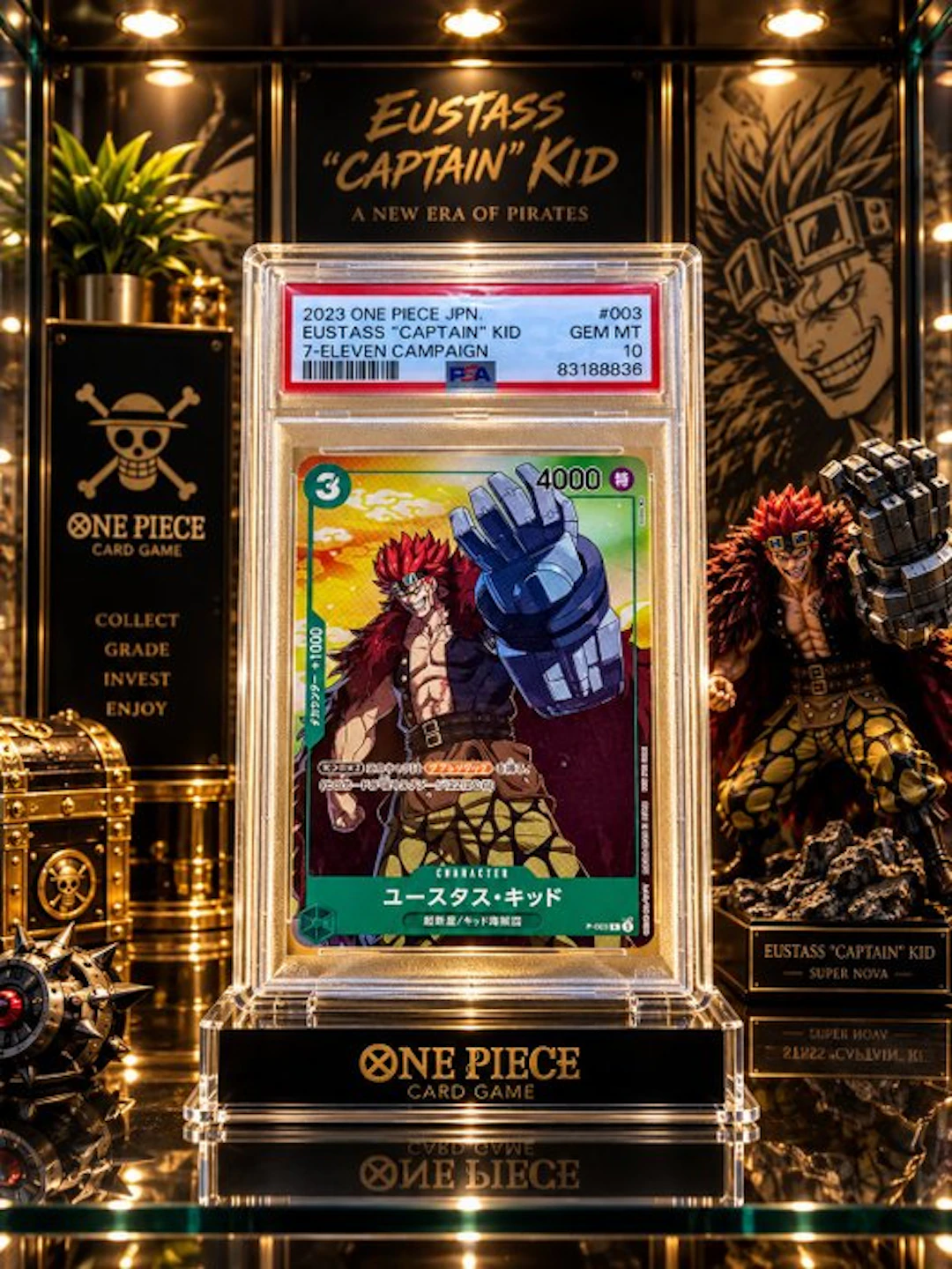 Bandai - 1 Graded card - One Piece - Eustass "Captain" Kid #003 Promo card