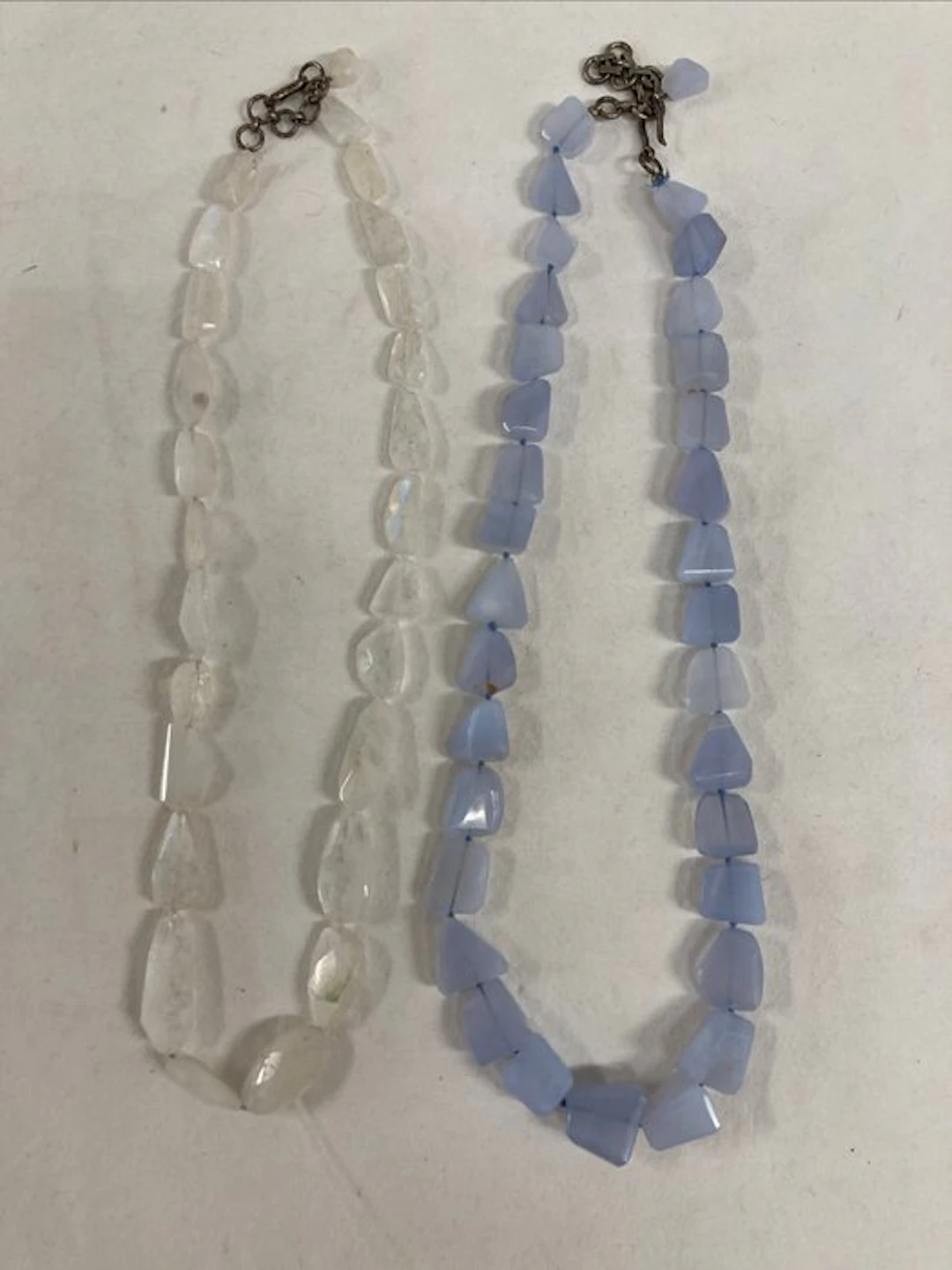 2 chains of semi-precious stone