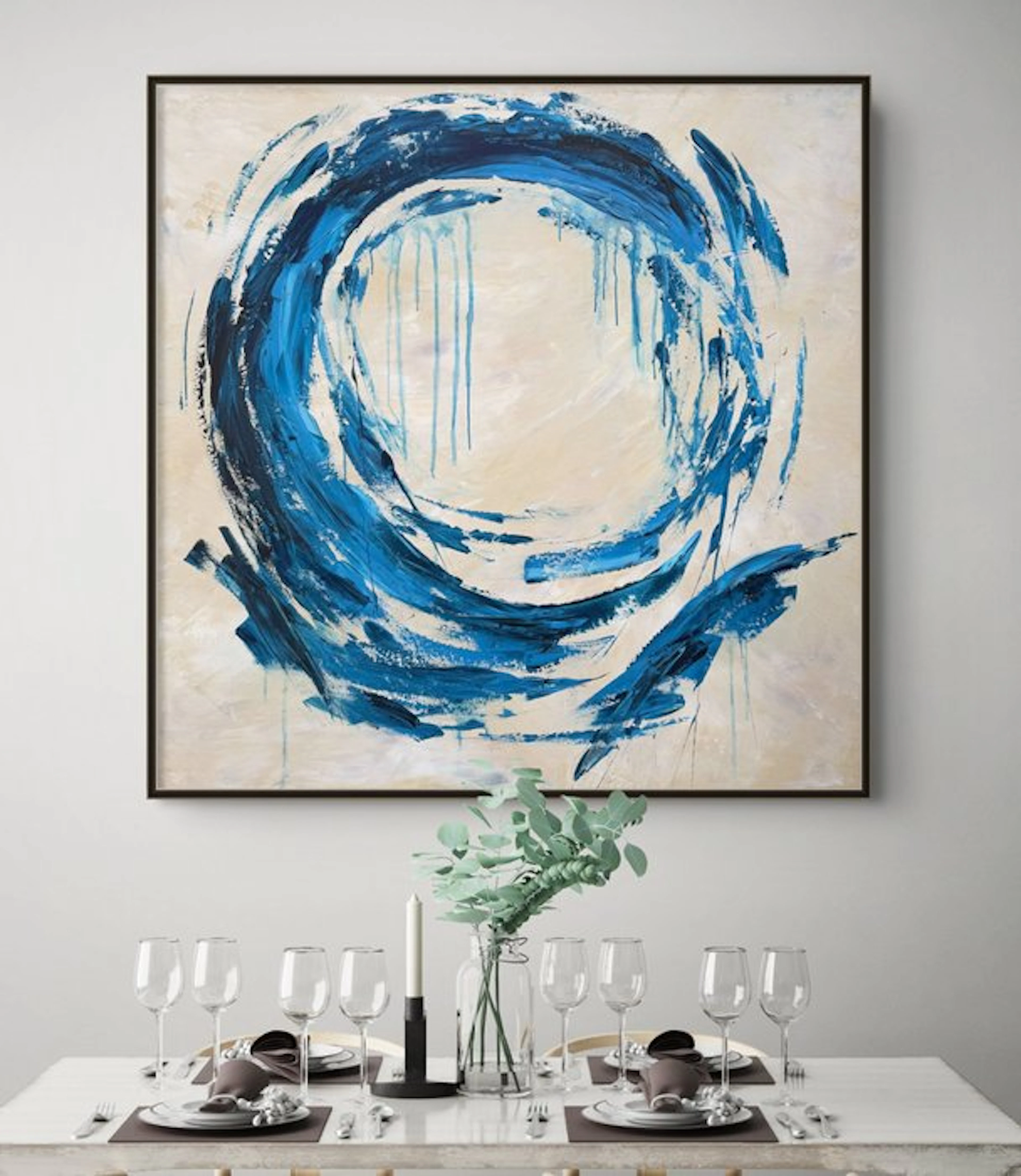 Irina Morisch - In the rhythm of the heart Nr.16 -square abstract original-