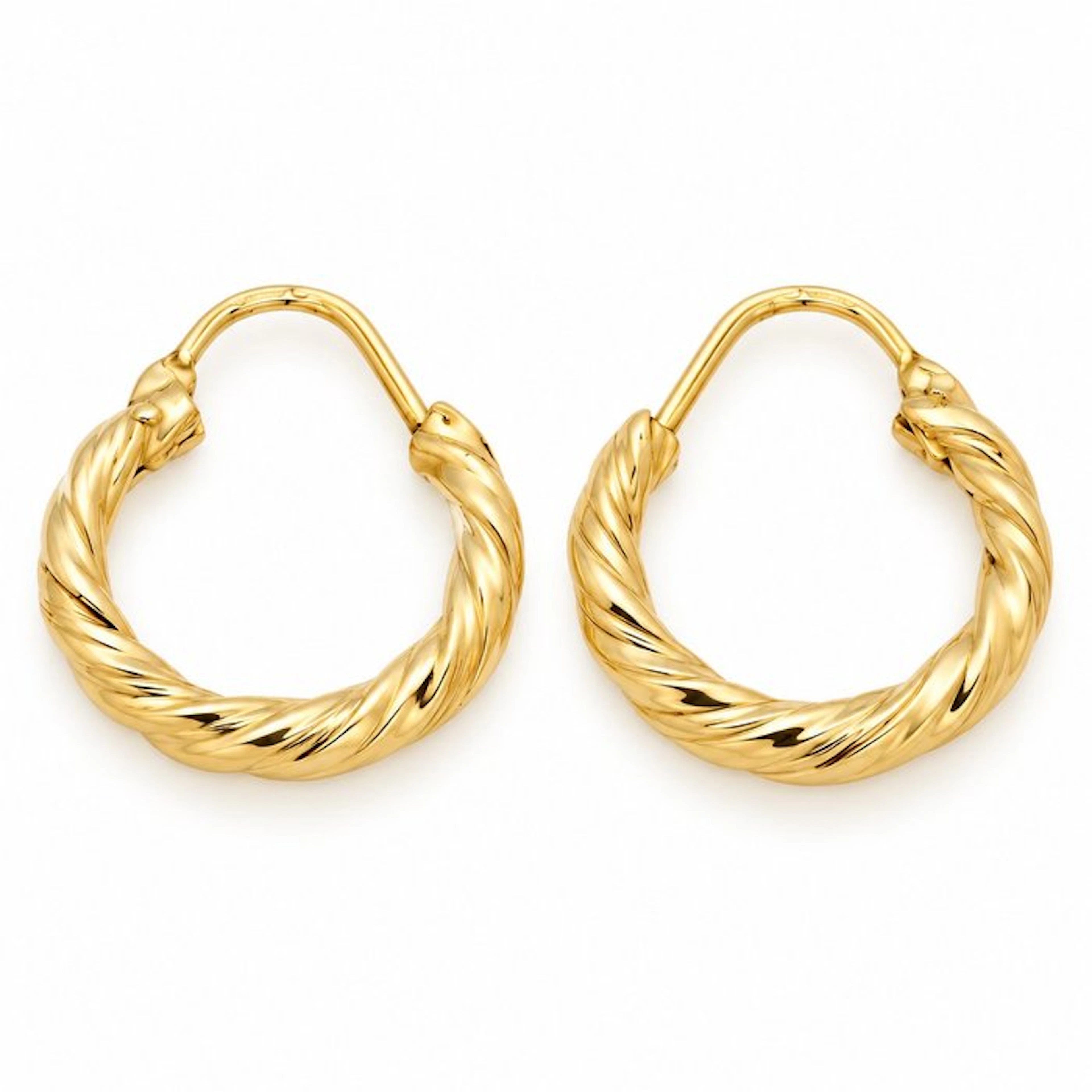 No reserve price - Earrings - 18 kt. Yellow gold - Made in Italy - Handmade