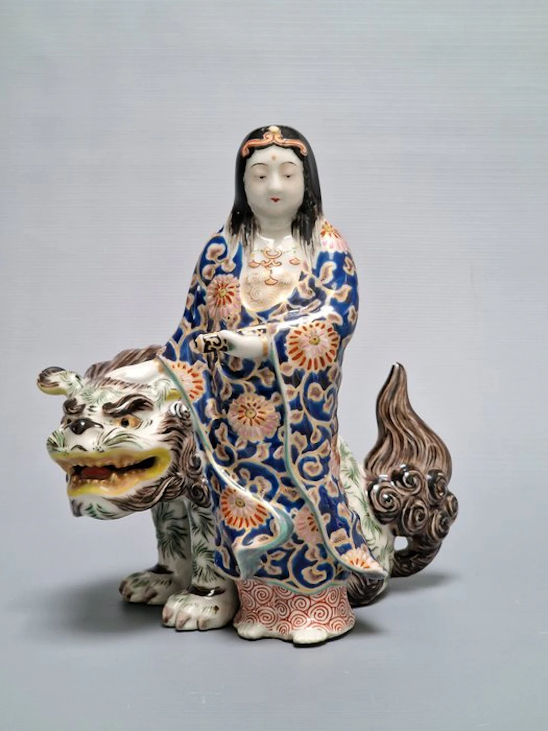 Antique Japanese Kutani Porcelain Figurine – Bodhisattva...