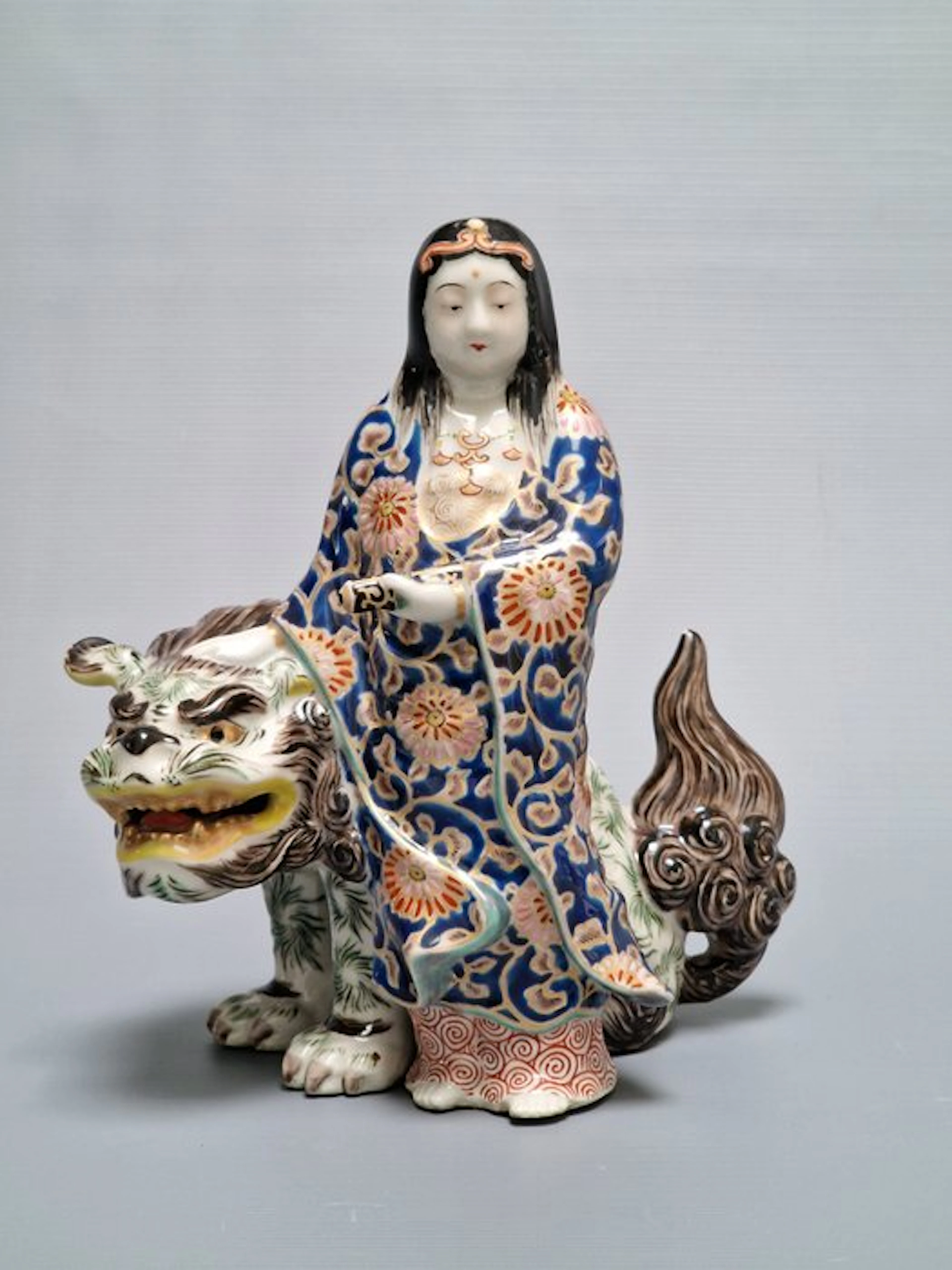Antique Japanese Kutani Porcelain Figurine – Bodhisattva...