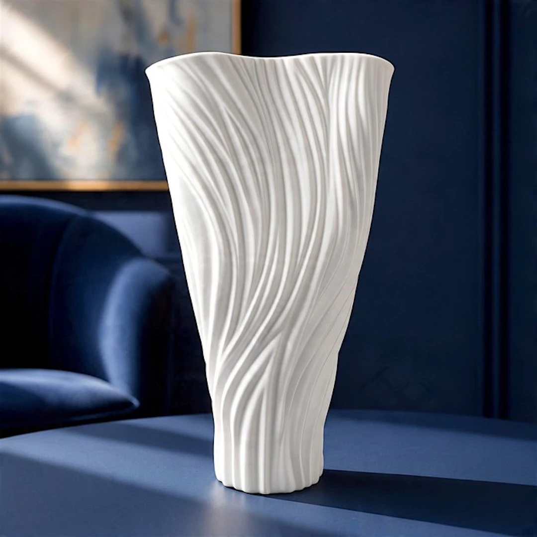 Radice Design - Vase - Sculptural Model 'Pleated' XXL (46 cm) - Optical Art