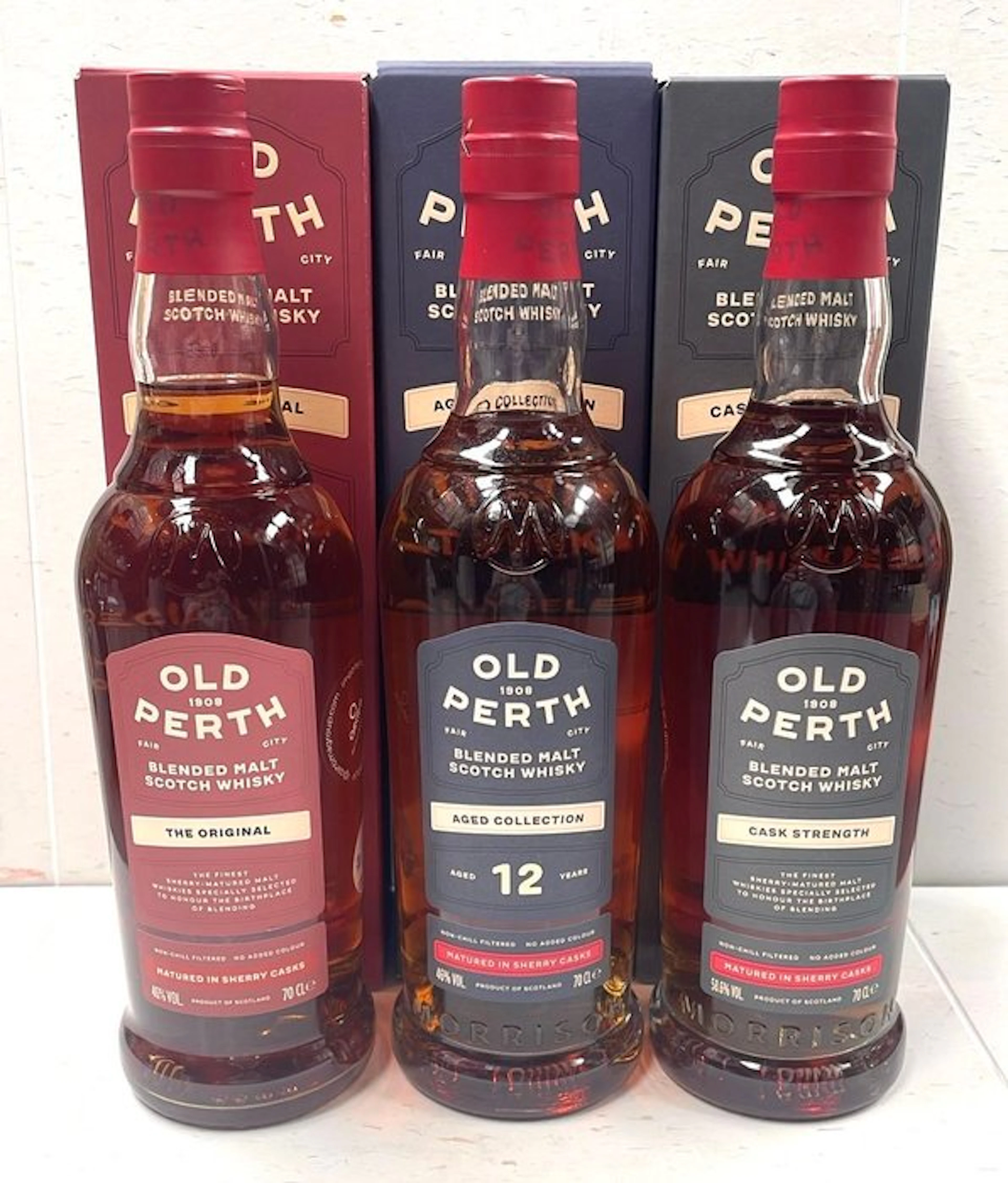 Old Perth - The Original, 12yo & Cask Strength - 70cl - 3 bottles