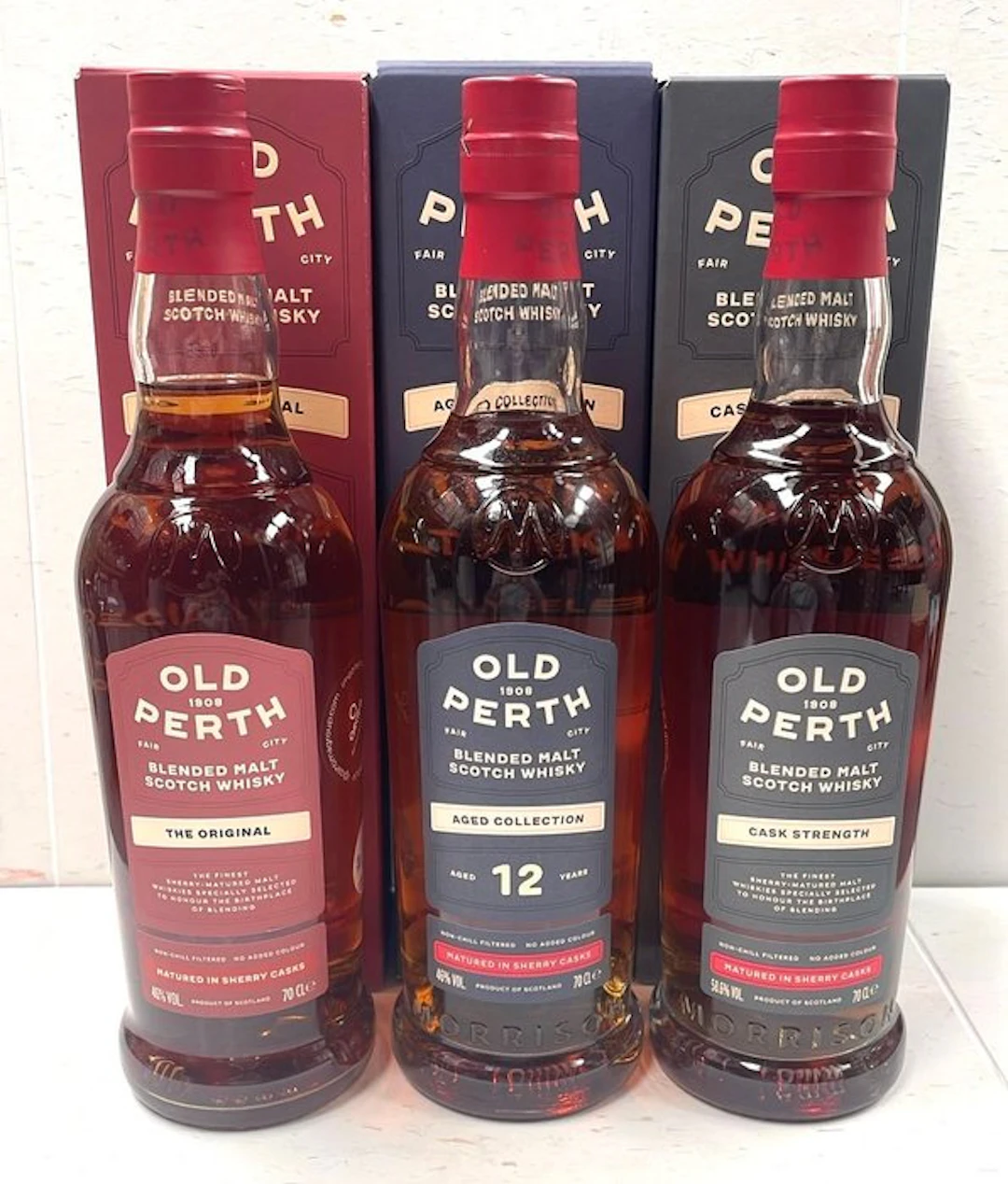 Old Perth - The Original, 12yo & Cask Strength - 70cl - 3 bottles