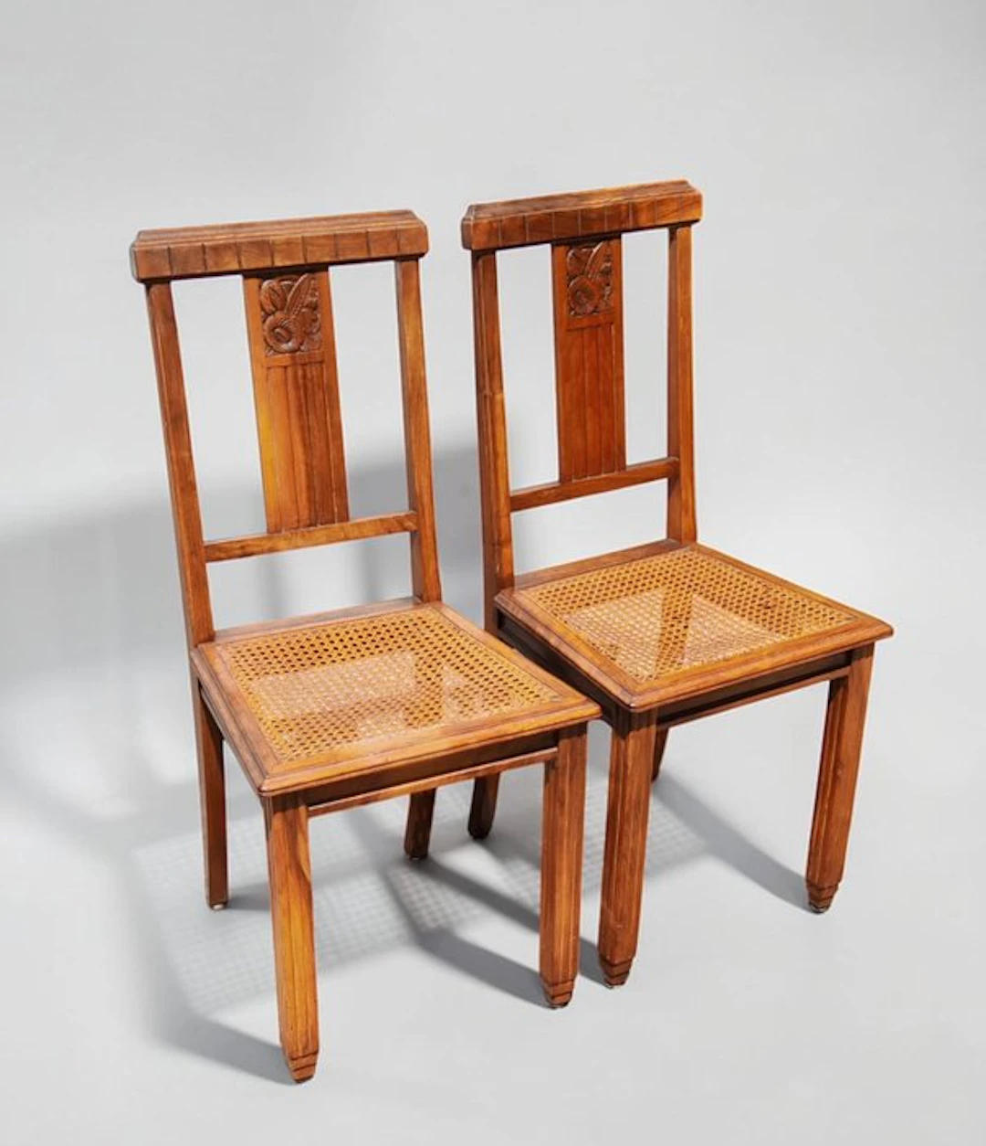 Chair (2) - Walnut, Rattan - Decor 1920s/30s