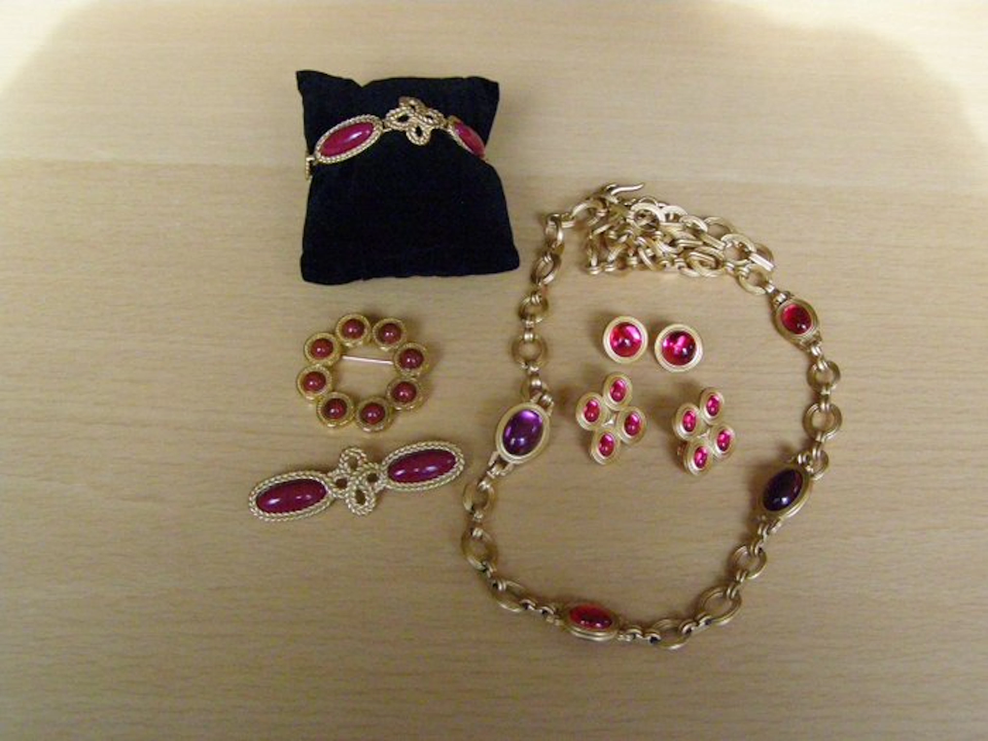 Monet - Synthetic gemstone - Gold-plated