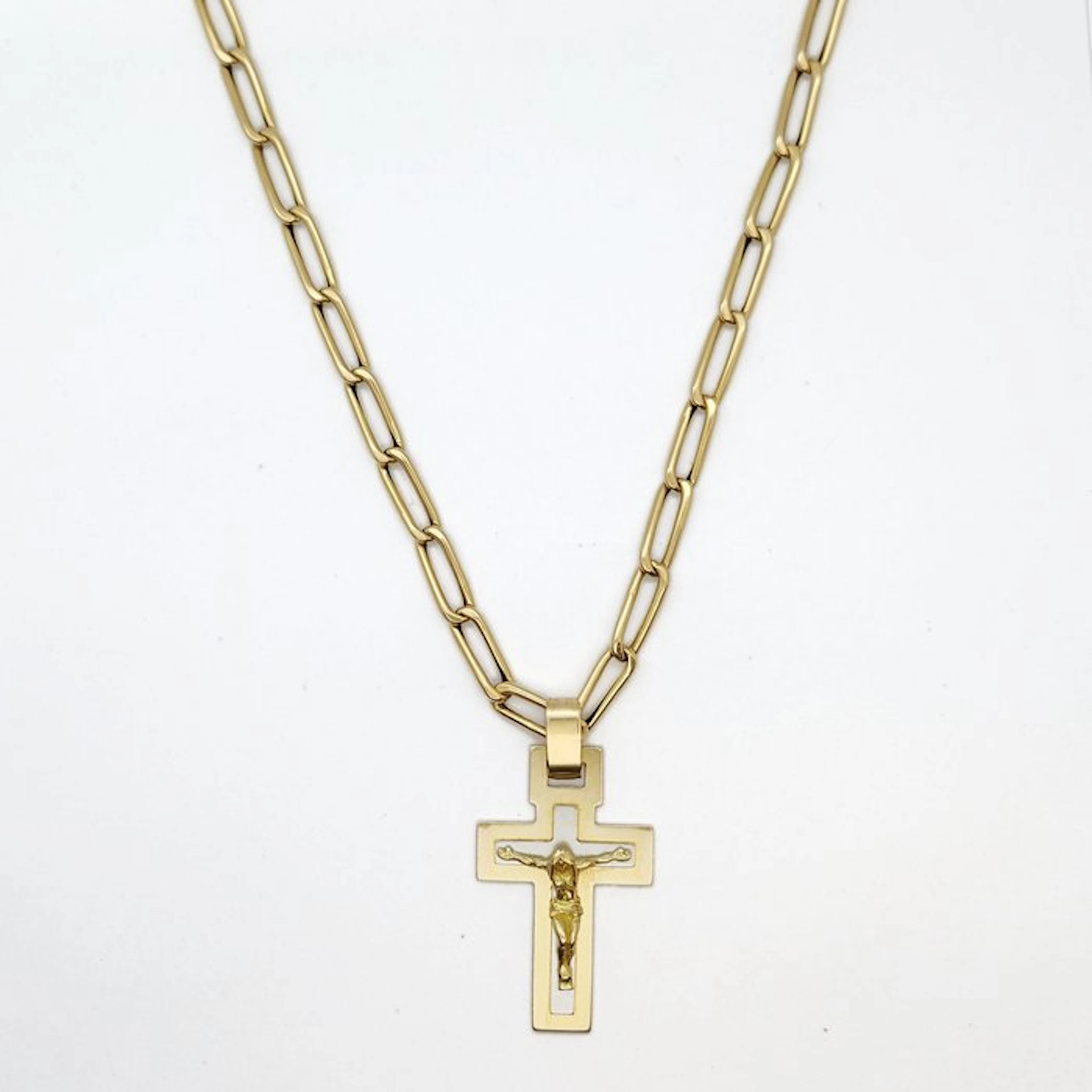 Necklace with pendant - 18 kt. Yellow gold, White gold
