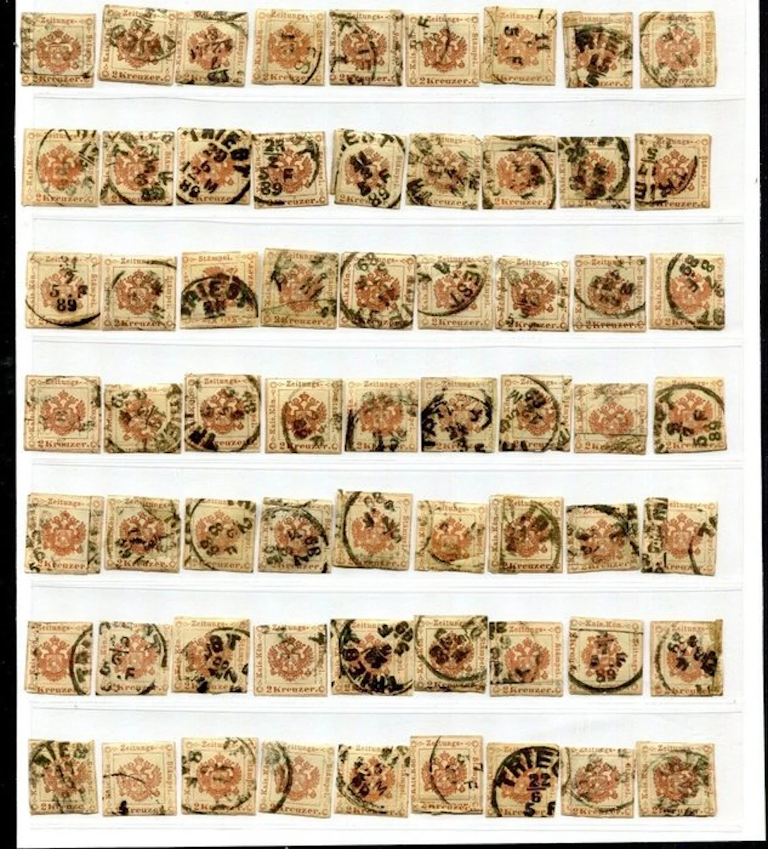 Austria 1867/1884 - Austria 2 kreuzer brown newspaper stamp