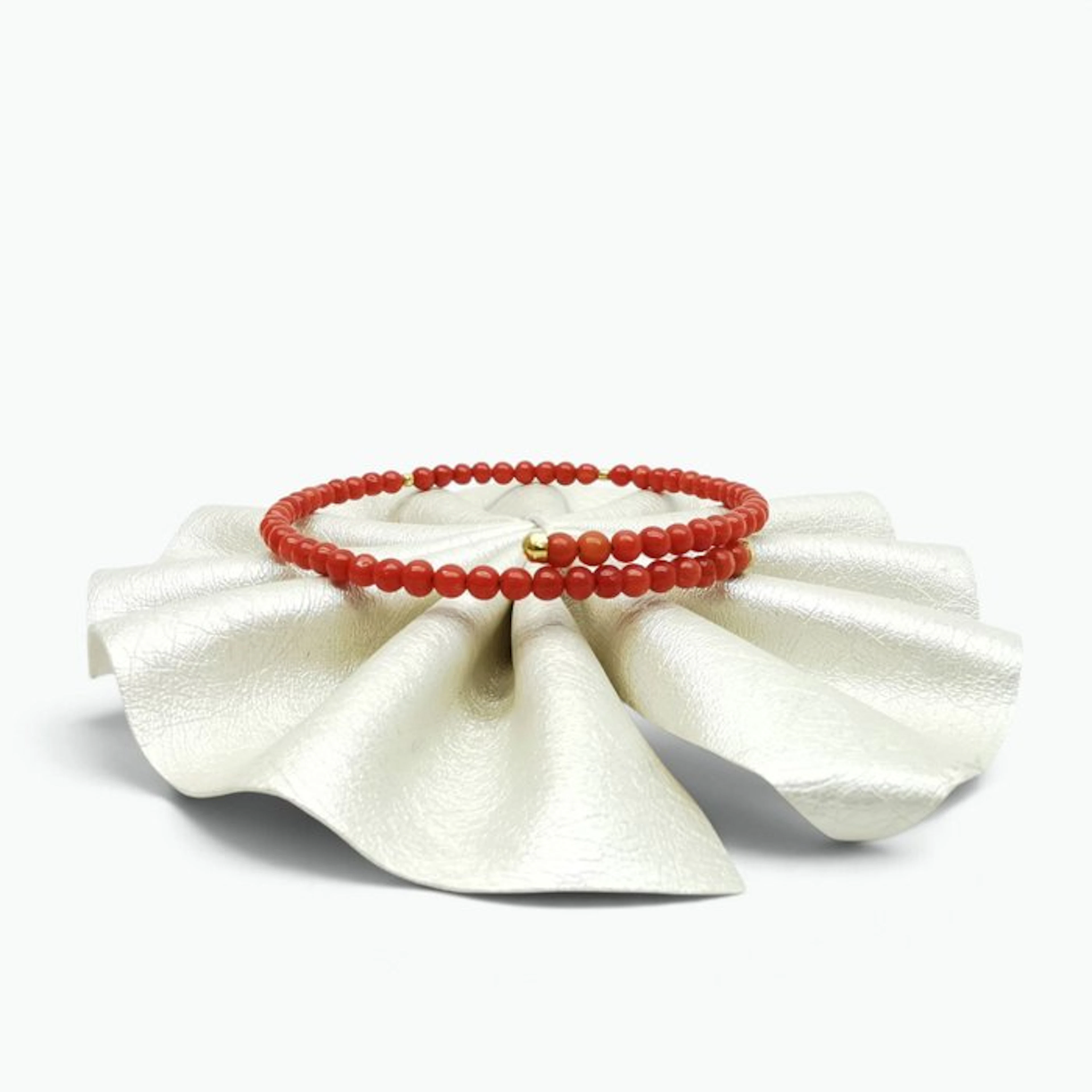 Coral - Silver - Bracelet - handmade