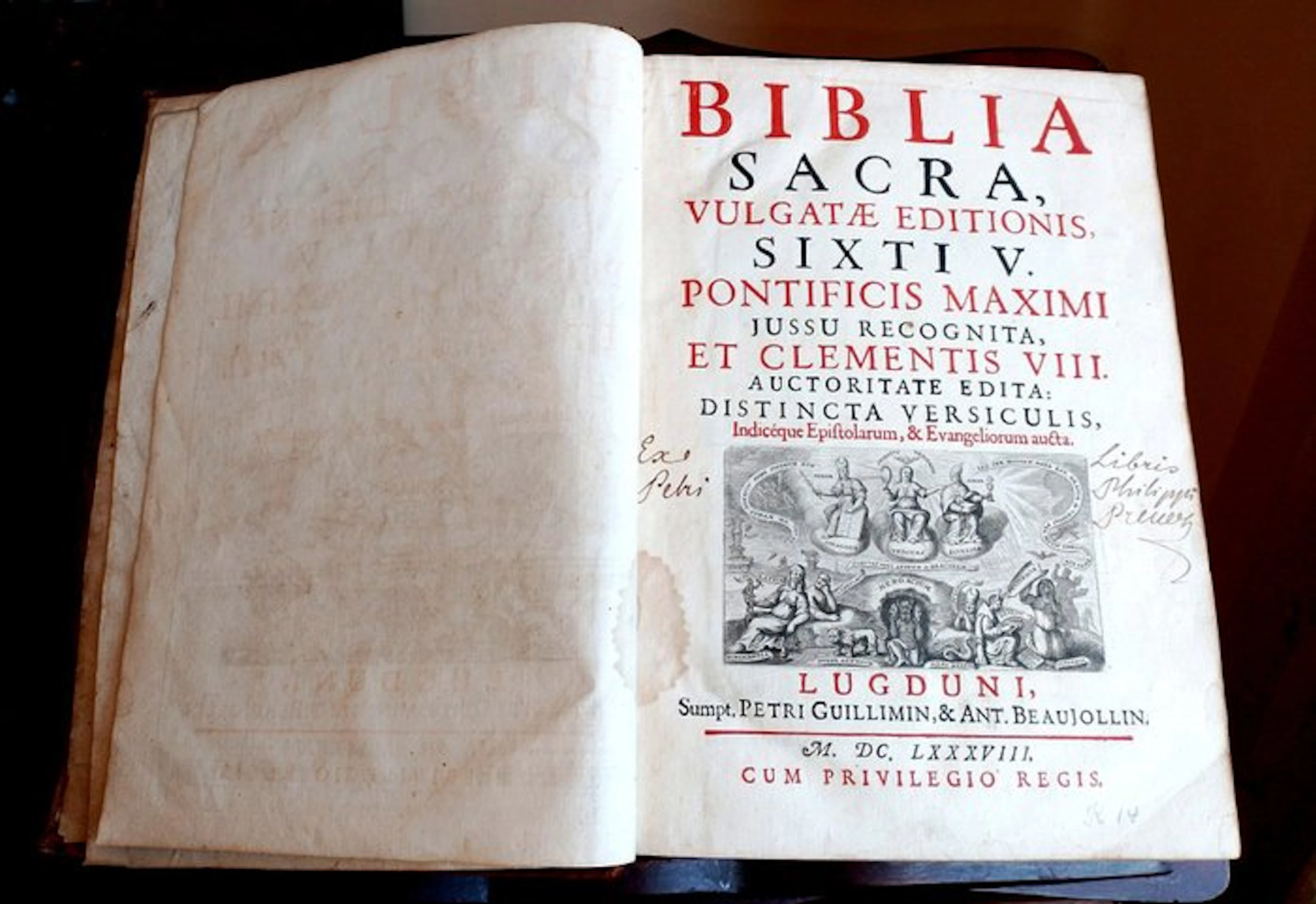 Pope - Biblia Sacra, Vulgatae Editionis, Sixti V... Bible Bibbia - 1688