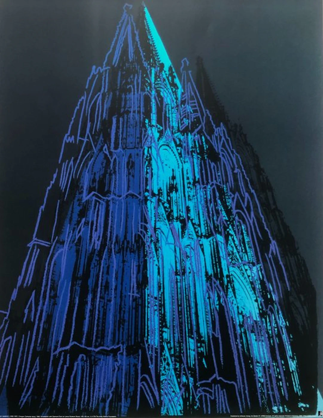 (after), Andy Warhol - Cologne Cathedral (Blue) - Offset...