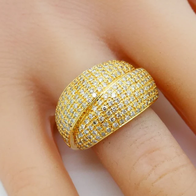 No reserve price - Ring - 18 kt. Yellow gold - 1.13ct. tw. Diamond (Natural)