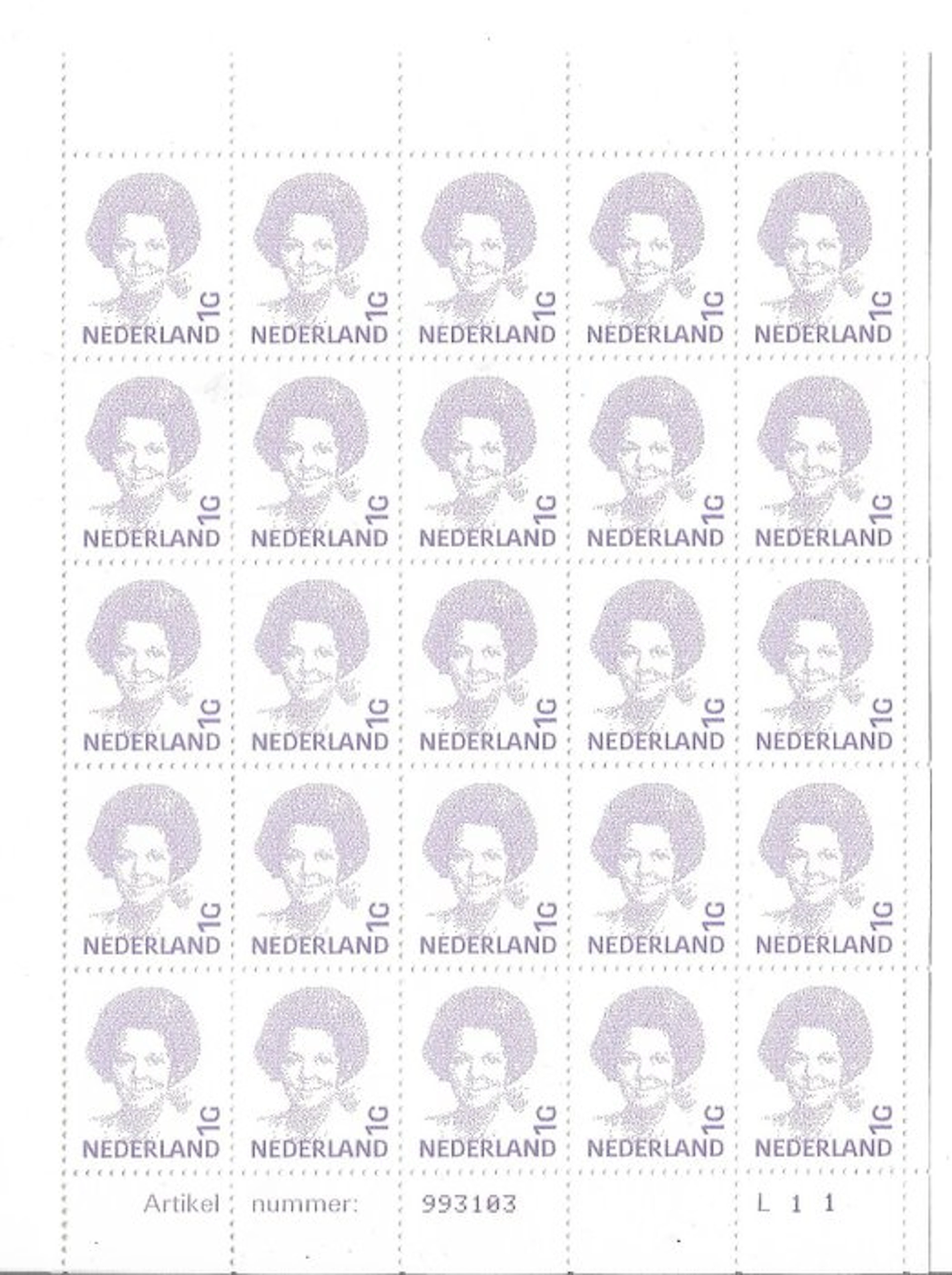 Netherlands 1981/1981 - Beatrix - NVPH 1491 blok van 25