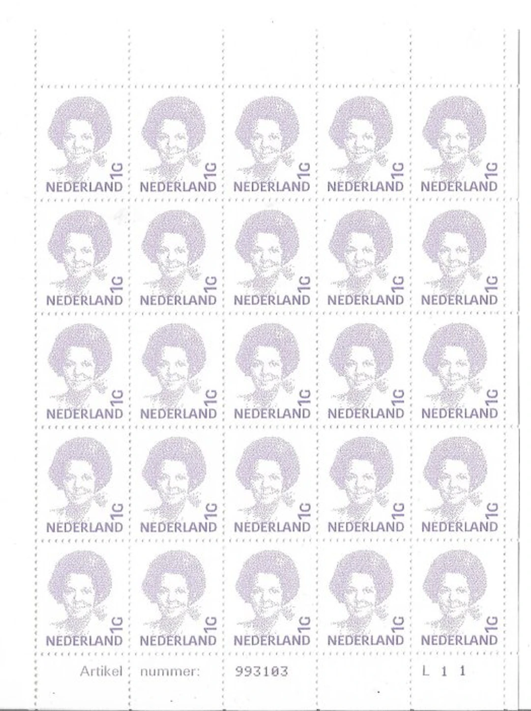Netherlands 1981/1981 - Beatrix - NVPH 1491 blok van 25