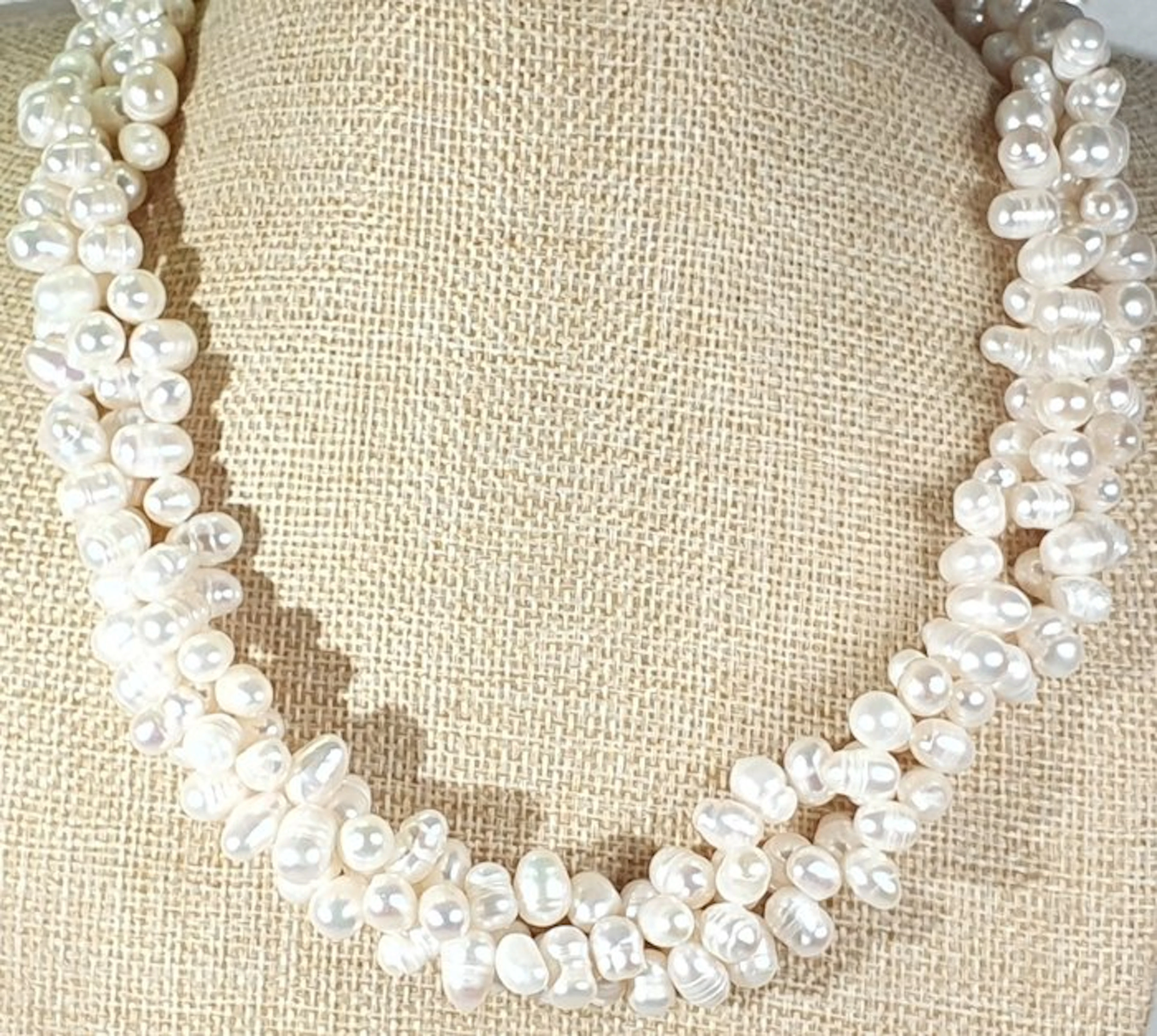 Natural Freshwater Pearls - 3 Wraps - Symbol of Purity...
