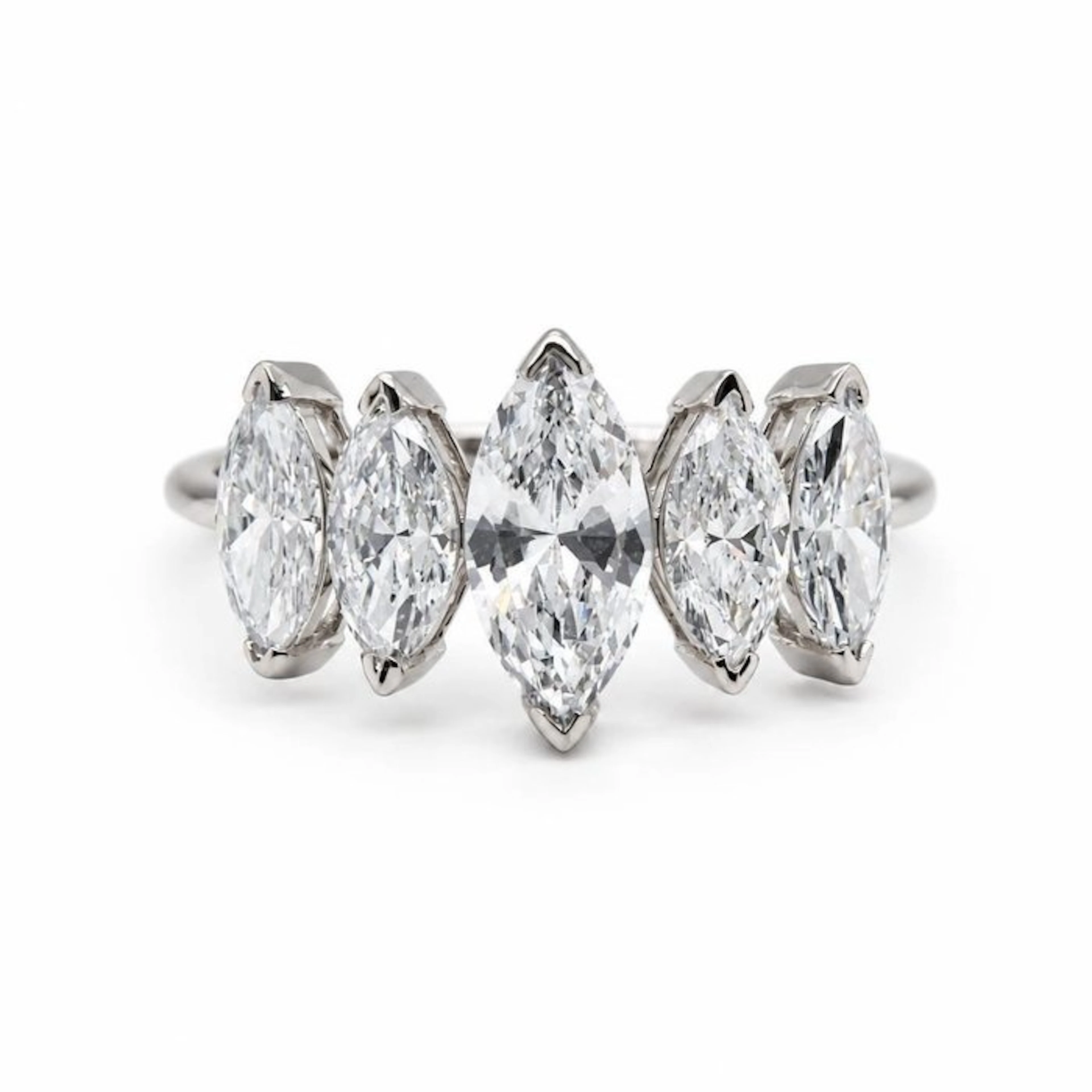 No reserve price - Ring - 14 kt. White gold - 2.02ct. tw. Diamond (Lab-grown)