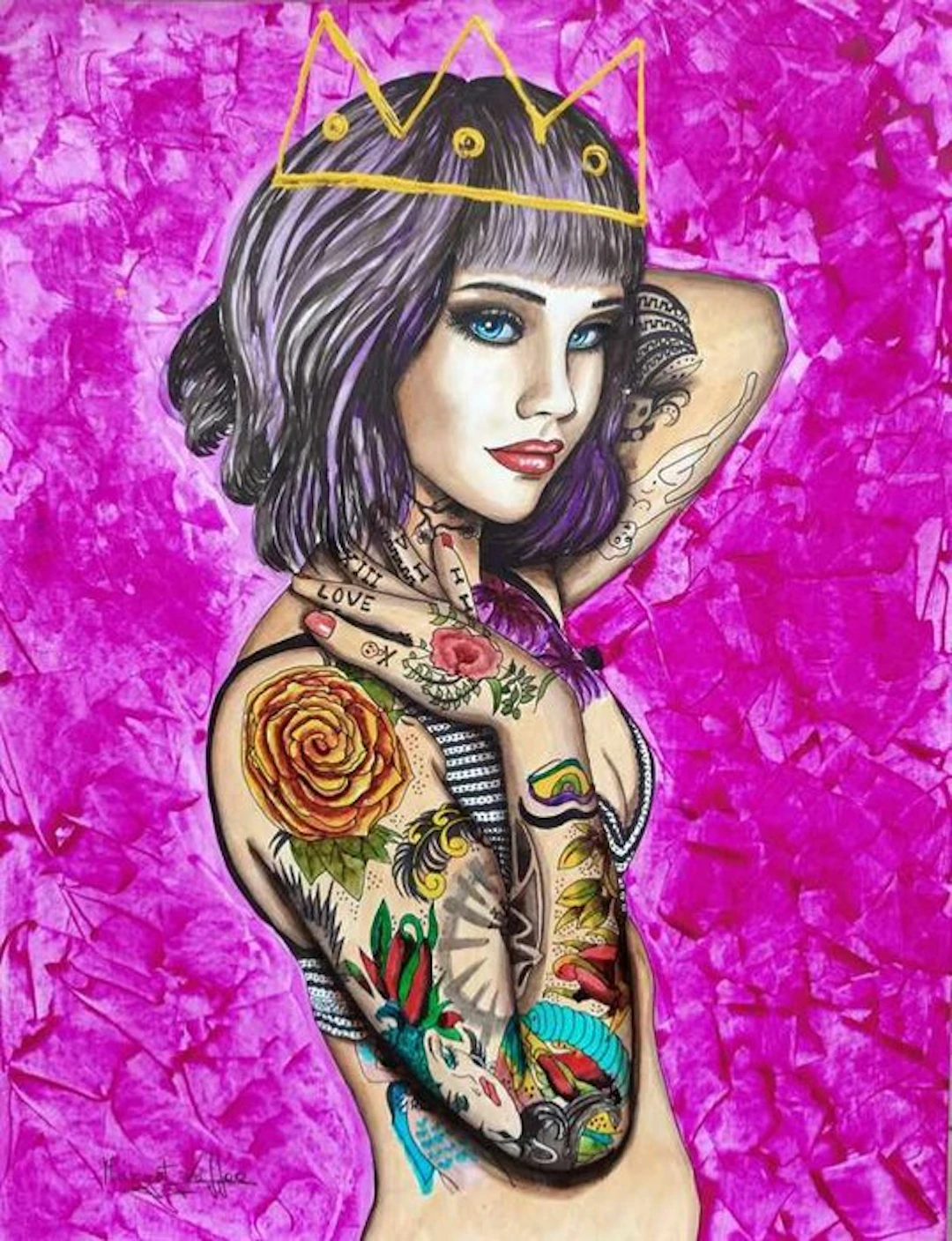 Margot Laffon - Urban Sovereign - Original - Completely hand-painted