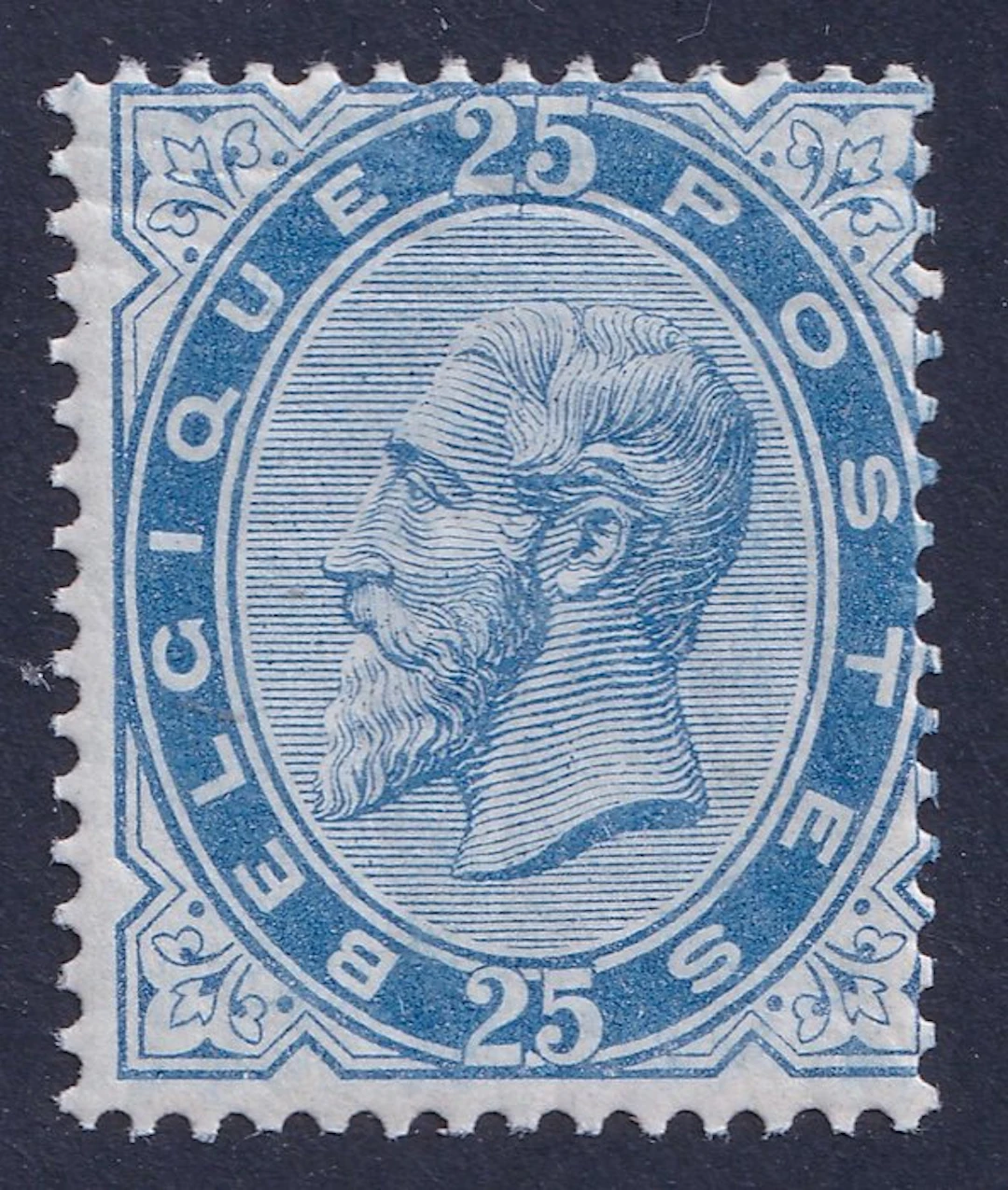 Belgium 1883 - 25c blue, Leopold II - OBP/COB 40