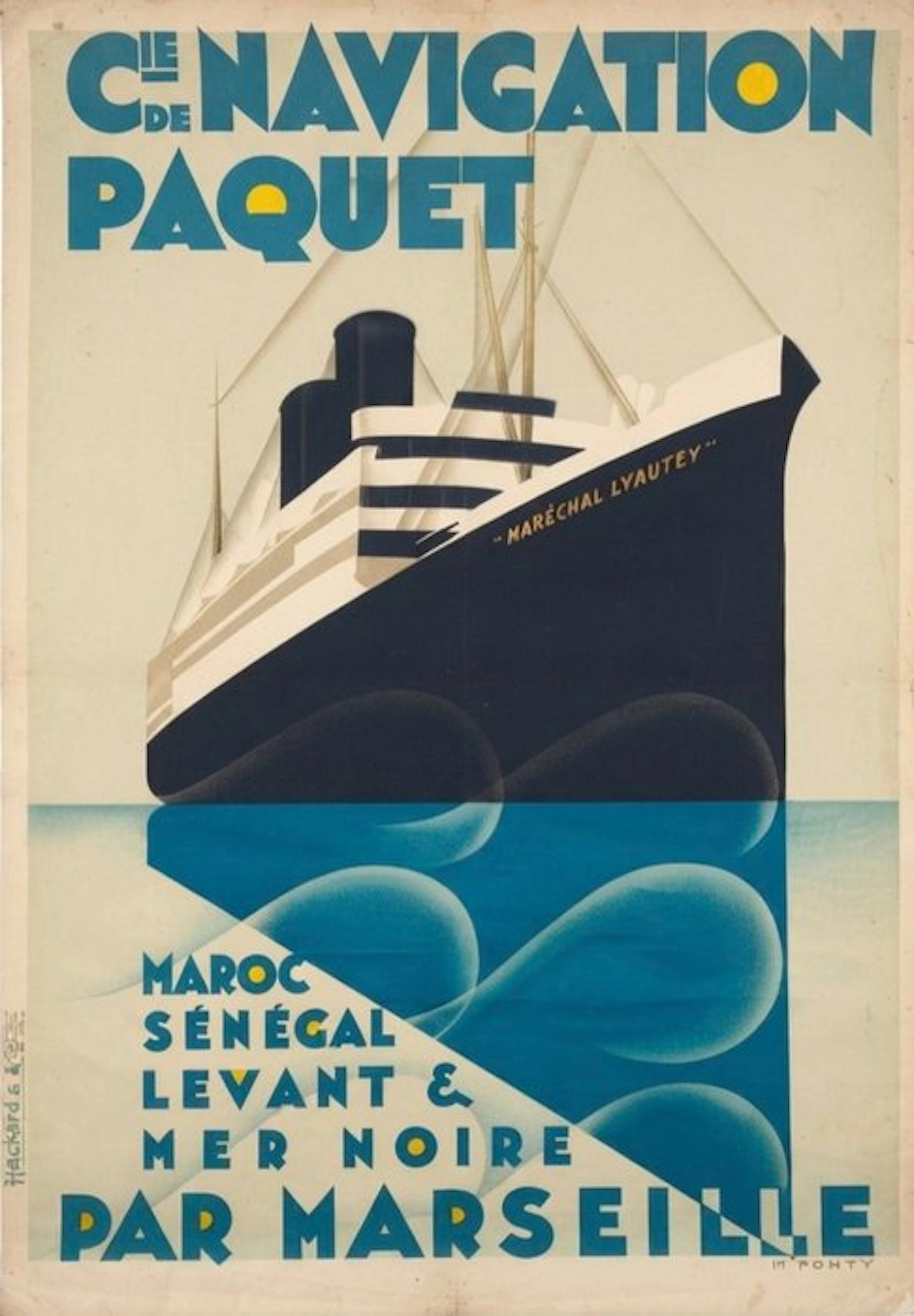 M.Ponty - Hachard&cie - compagnie navigation paquet - 1930s