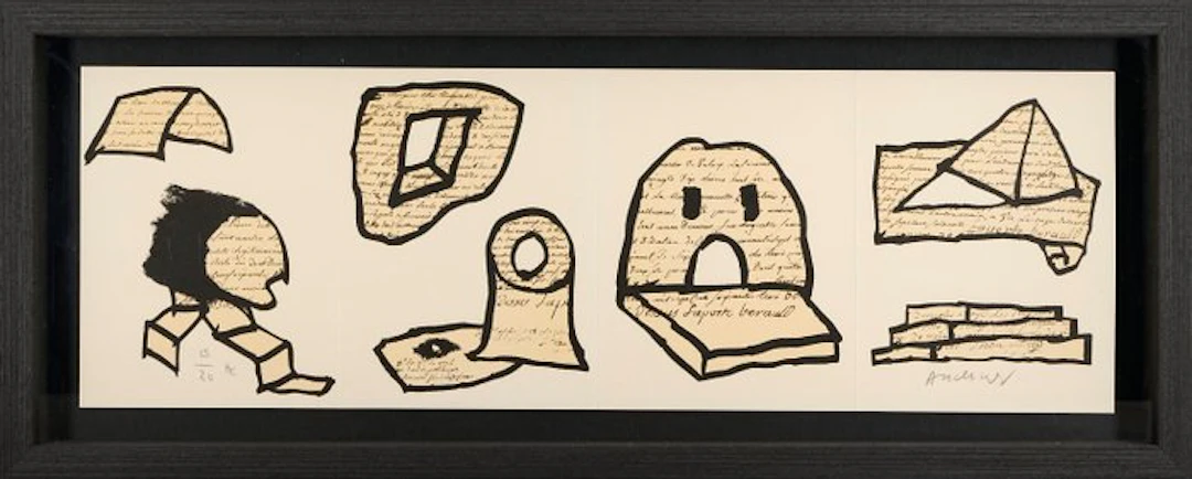Pierre Alechinsky (1927) - Leporello - Suite von 4 Lithografien - 1992 - H.C