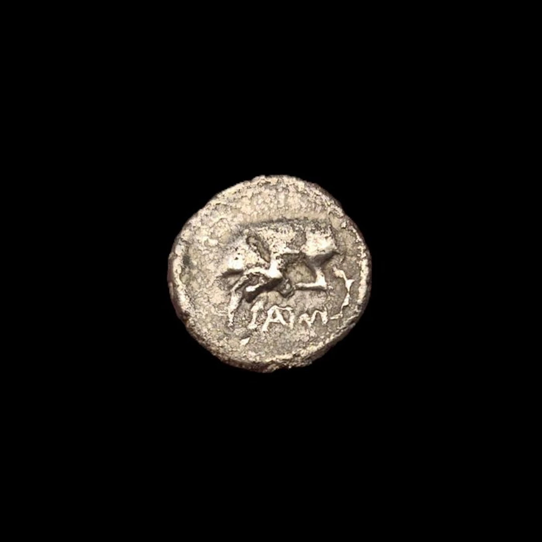Thrace, Ainos Diobol Circa 421/0-419/8 BC.Head of Hermes / AINI