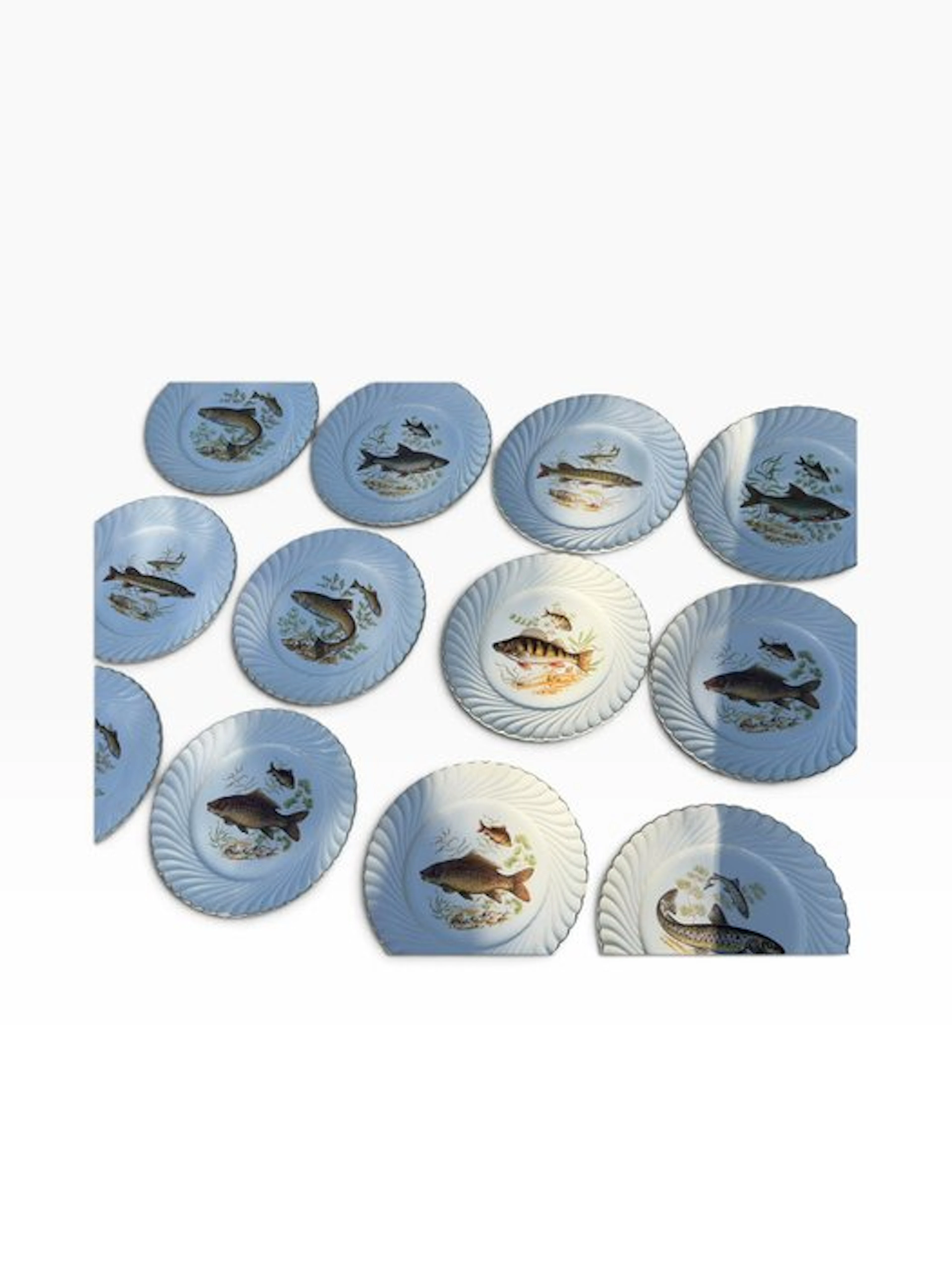 Luneville-Badonviller - Table service for 12 (12) - Porcelain