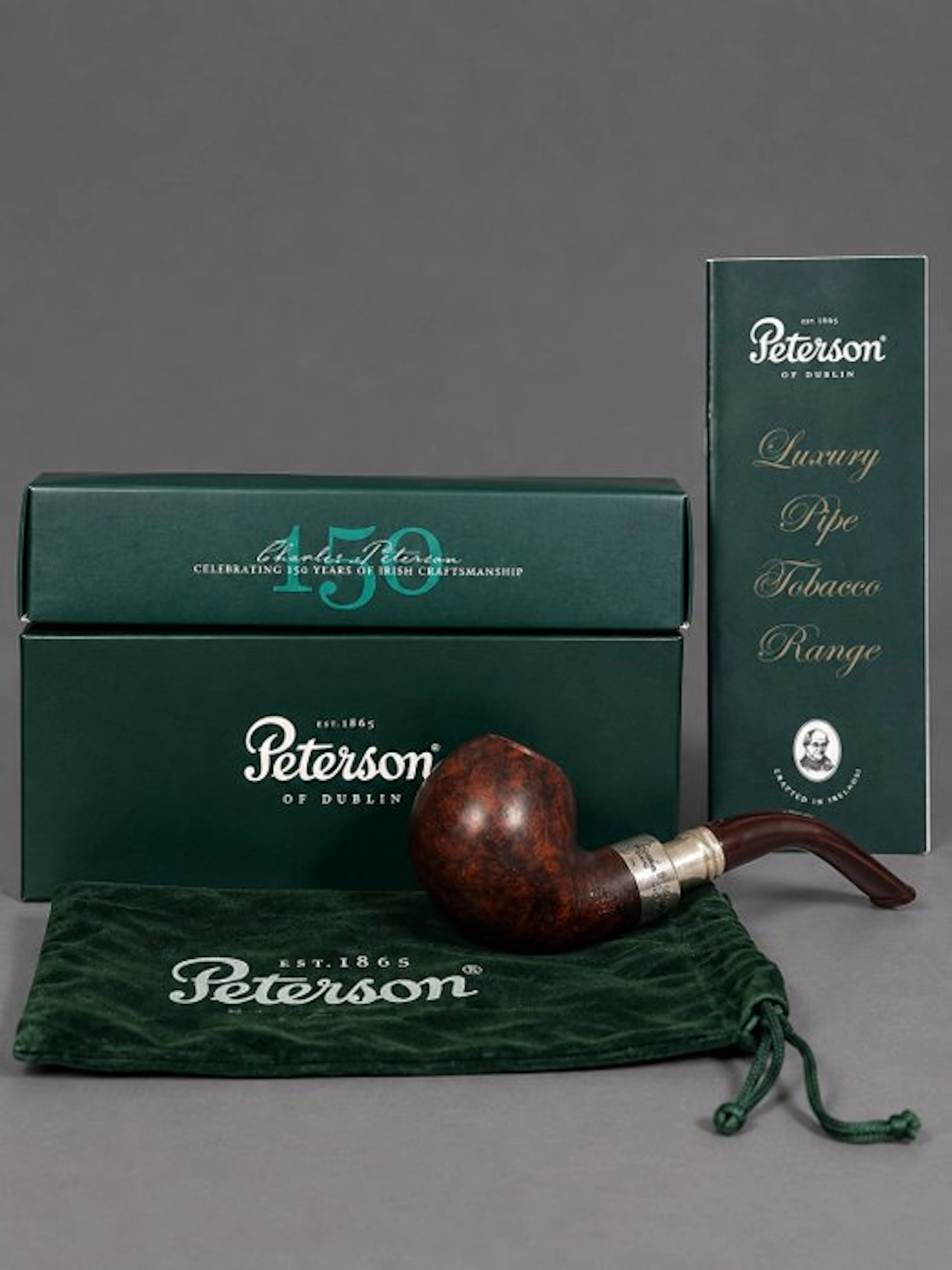 Peterson - Pipe - Wood, .925 silver