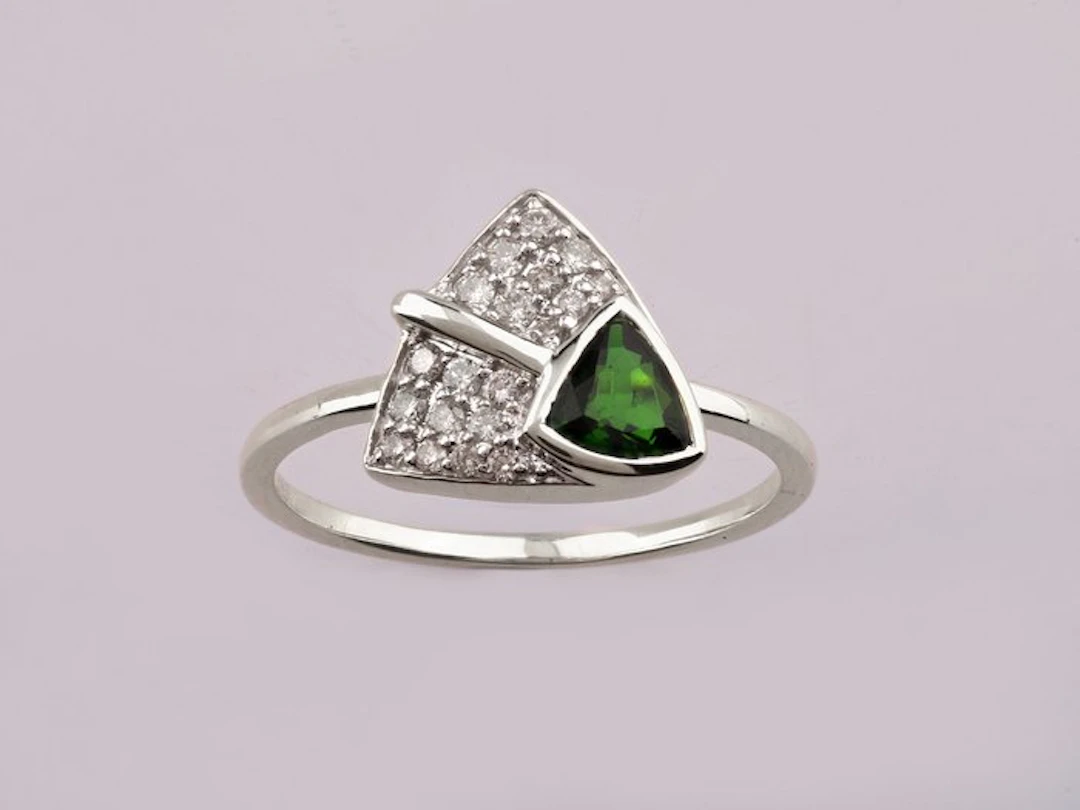 Ring - 14 kt. White gold Diamond (Natural)