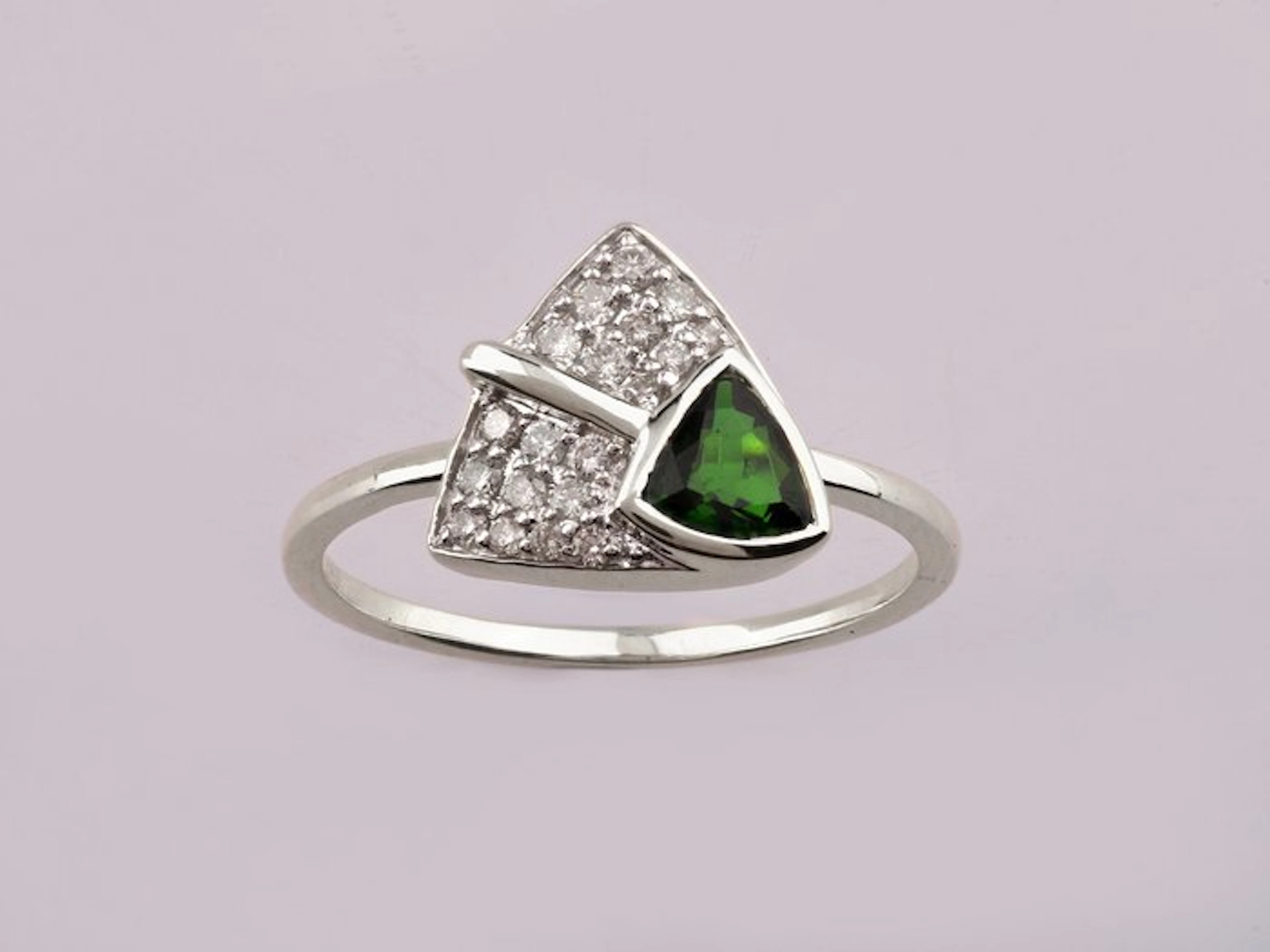 Ring - 14 kt. White gold Diamond (Natural)