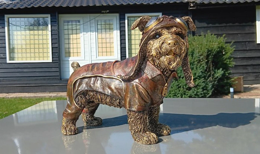 Statue, Steampunk Teckel - 25 cm - resin - 2026