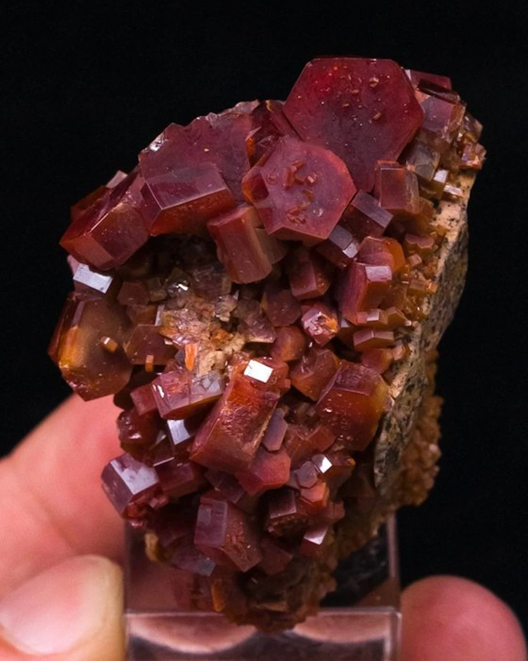 (MOROCCAN CLASSIC) vanadinite on matrix - Height: 4.8 cm...