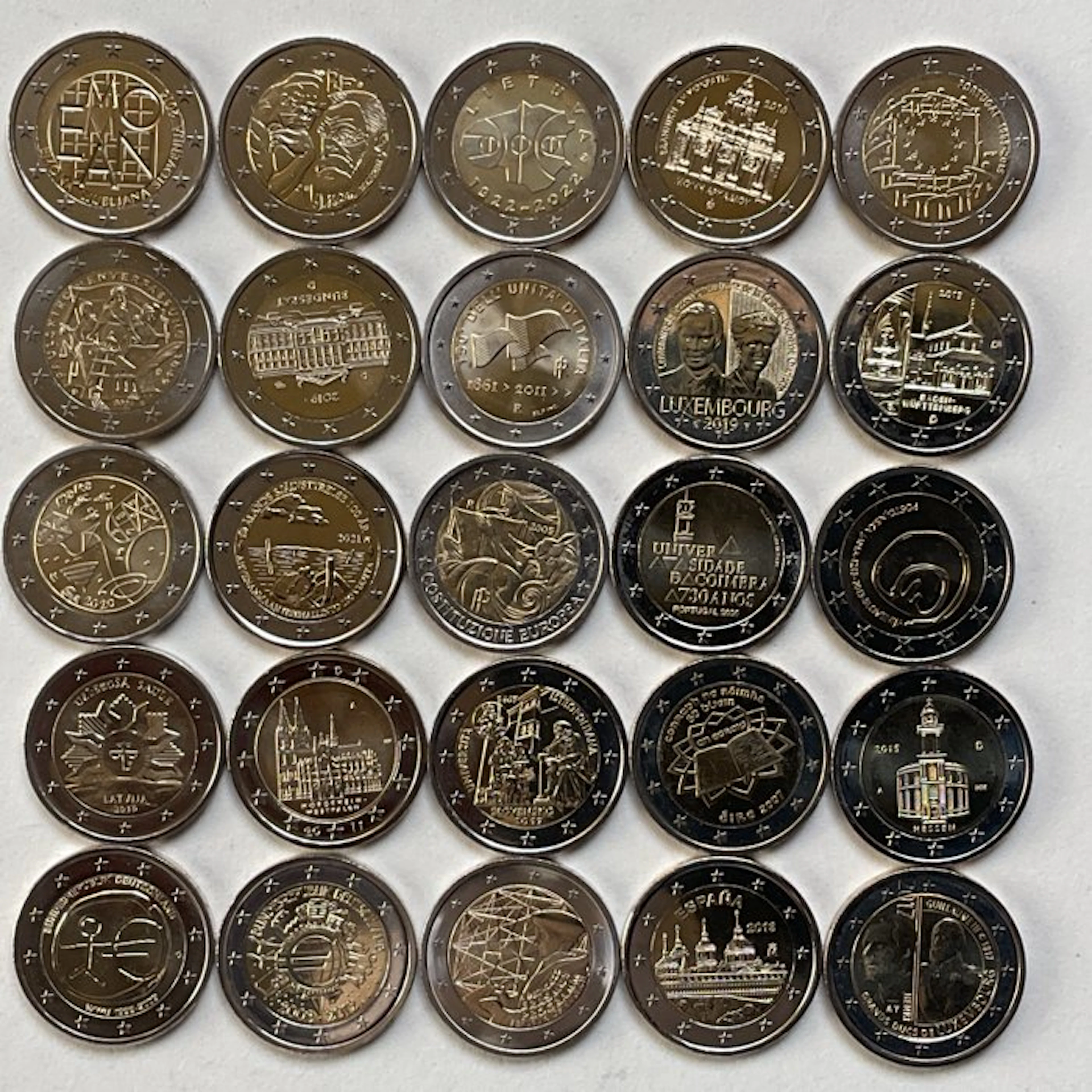 Europe. 2 Euro Various Years (25 munten) (No reserve price)