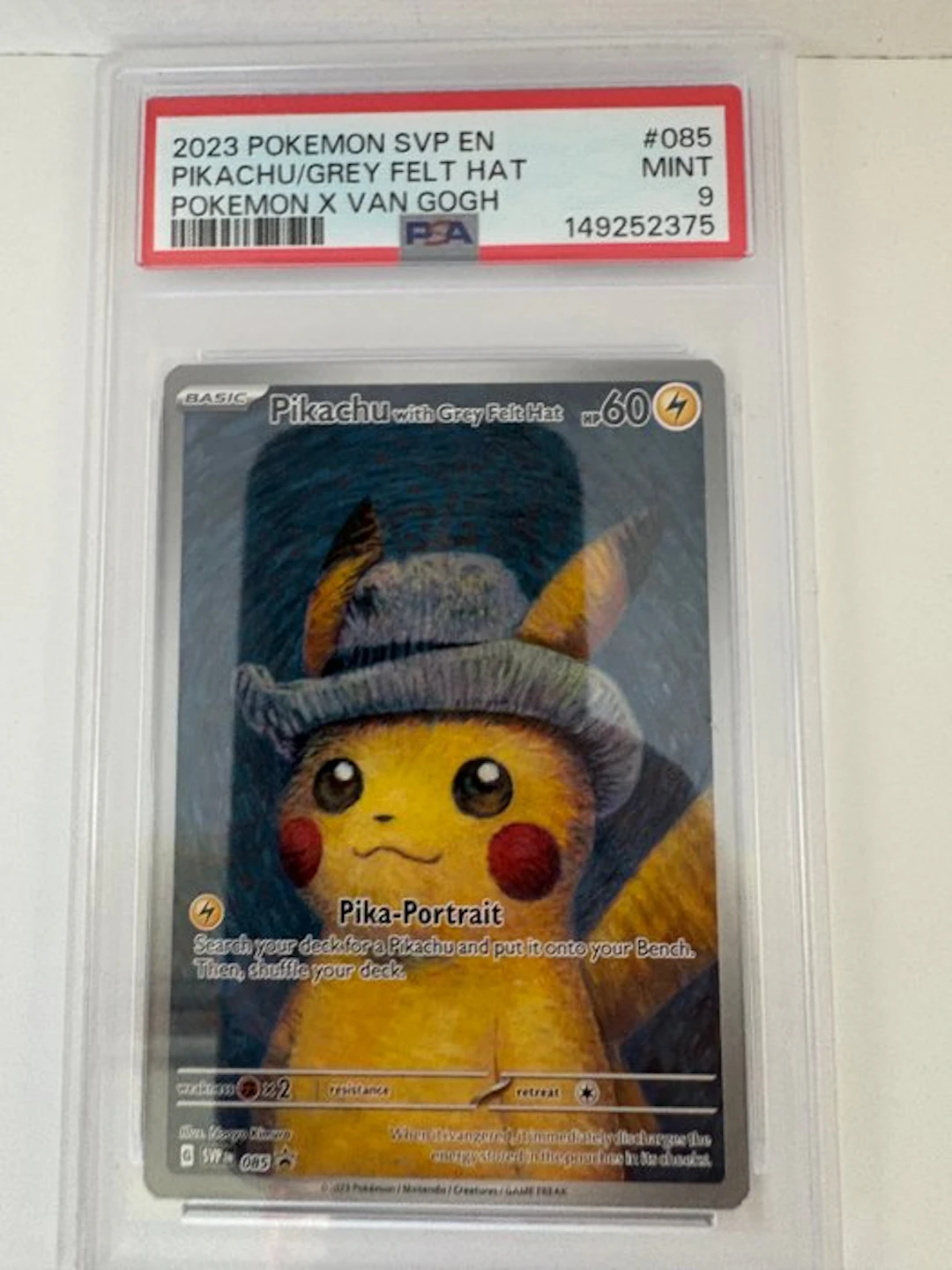 Pokémon - 1 Graded card - Pikachu 085 Alternate art - PSA 9 - Scarlet & Violet