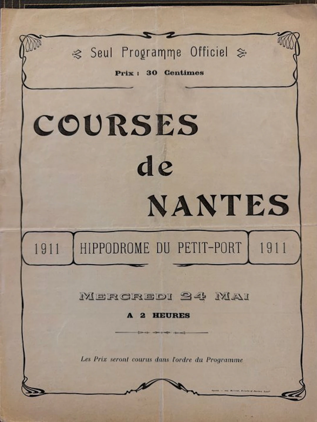 France - Document - Courses hippiques de Nantes / Laval /...
