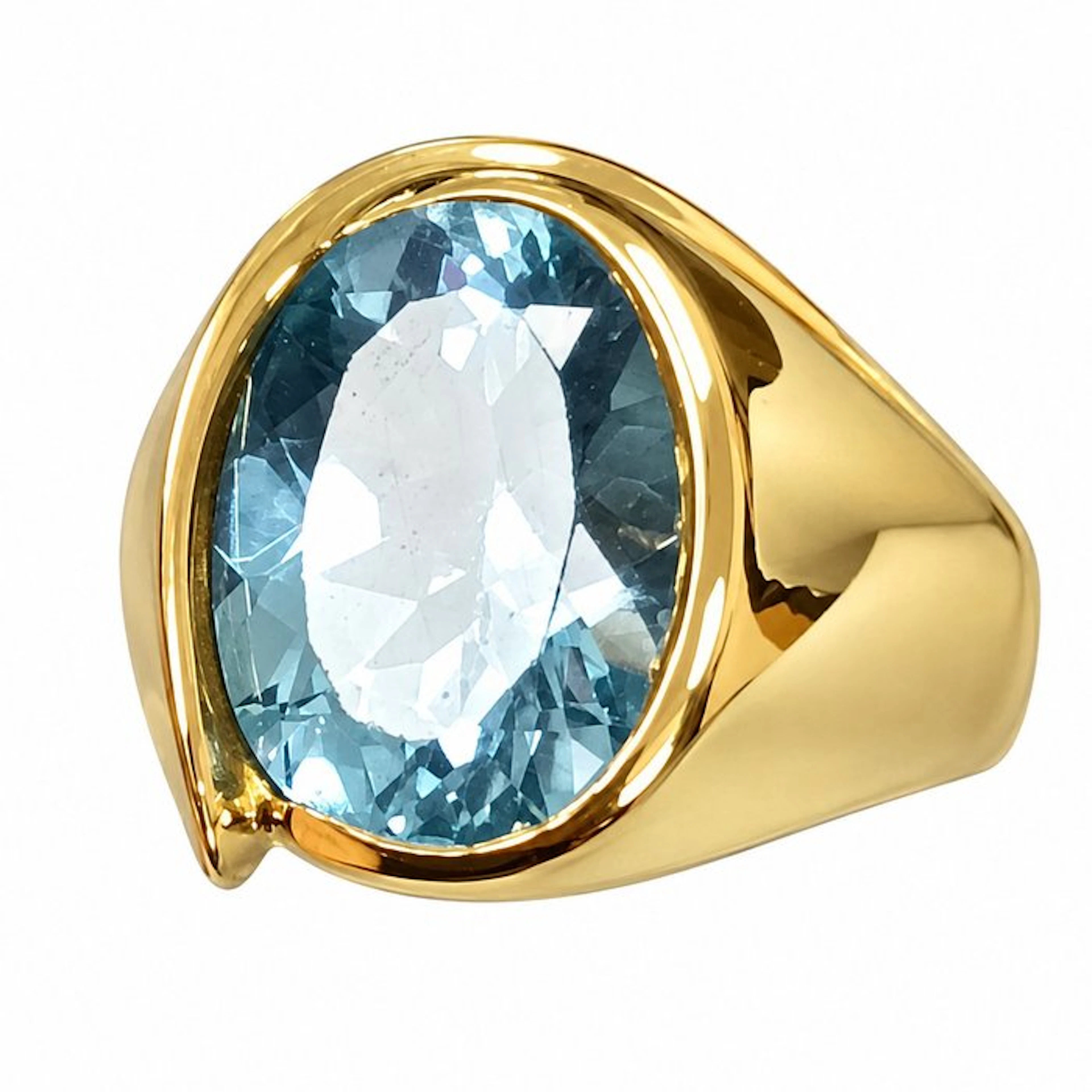Ring - 18 kt. Yellow gold - 7.00ct. tw. Topaz - Made in Italy - Magie