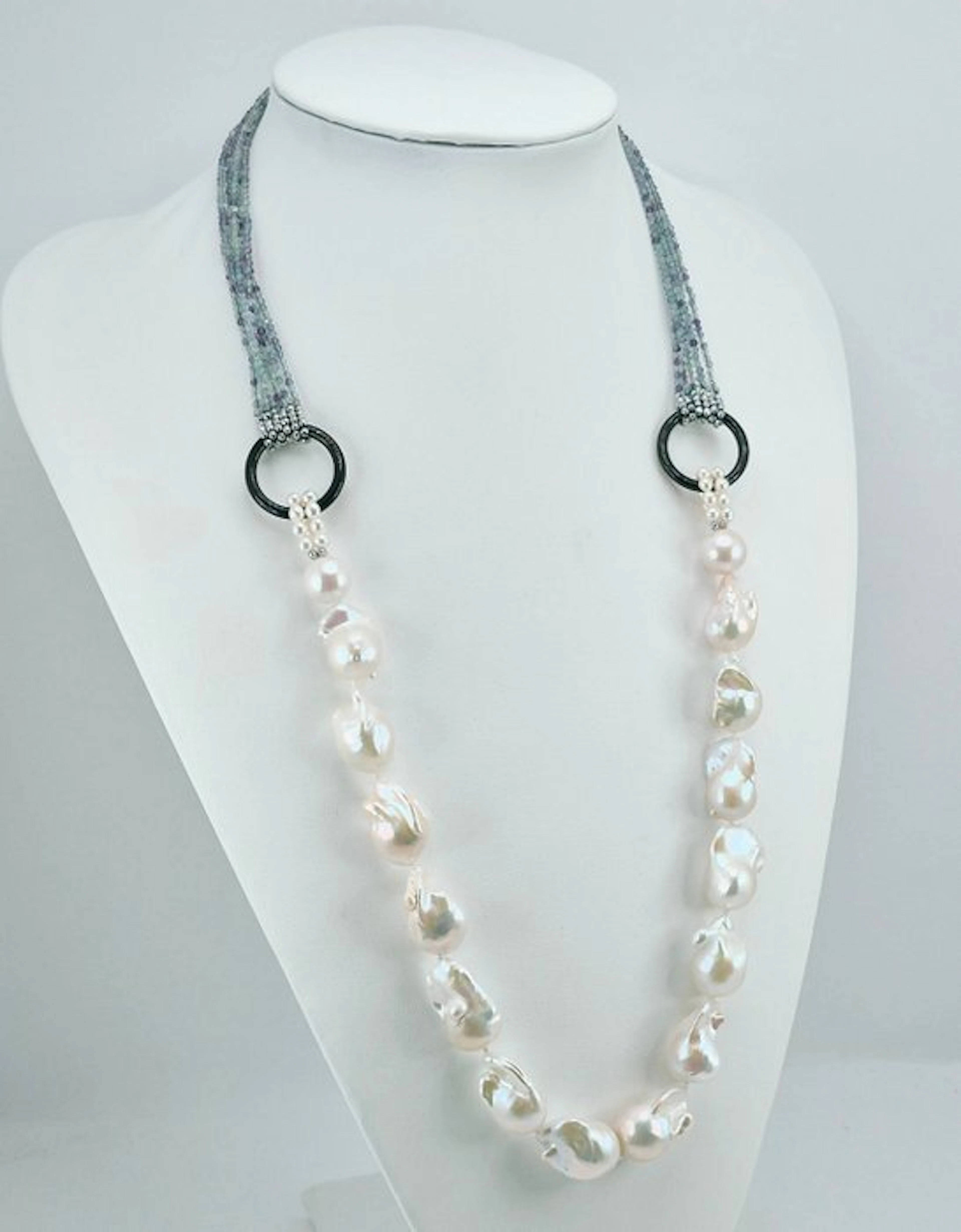 Quartz - Necklace - Quartz and Baroque Pearls