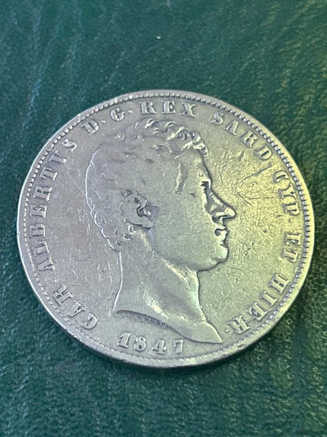 Italy, Savoy Carlo Alberto. 5 Lire 1847 Genova (No reserve price)