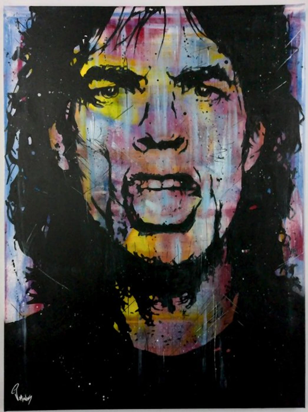Mick Jagger - The Rolling Stones - 75x55 cm - Handpainted...