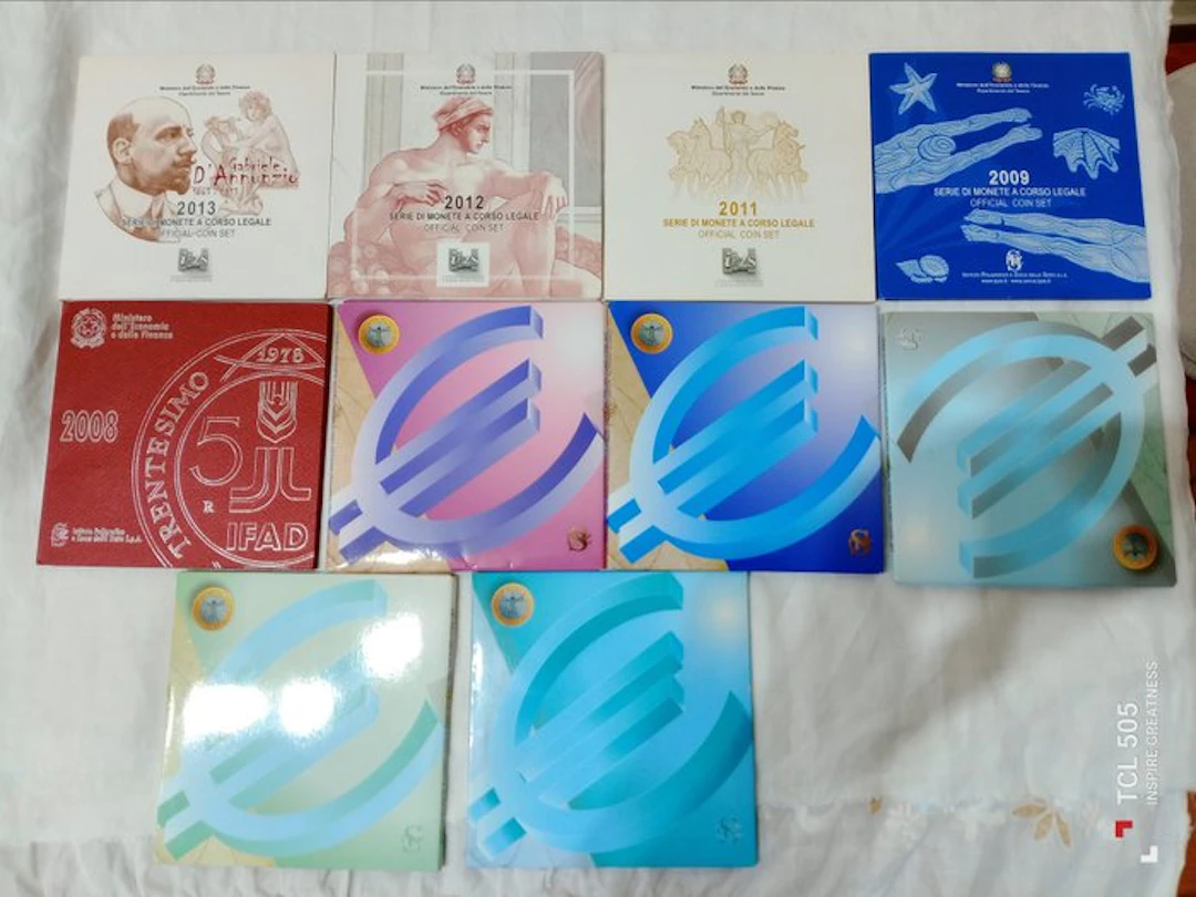 Italy. Year Set (BU) 2003/2013 (10 sets incl. 5 Euro Silver)