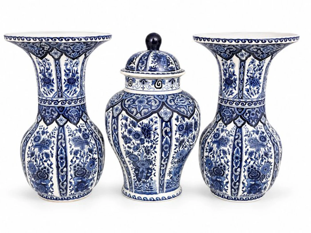 Boch Frères - Vase (3) - Faience - Royal Sphinx