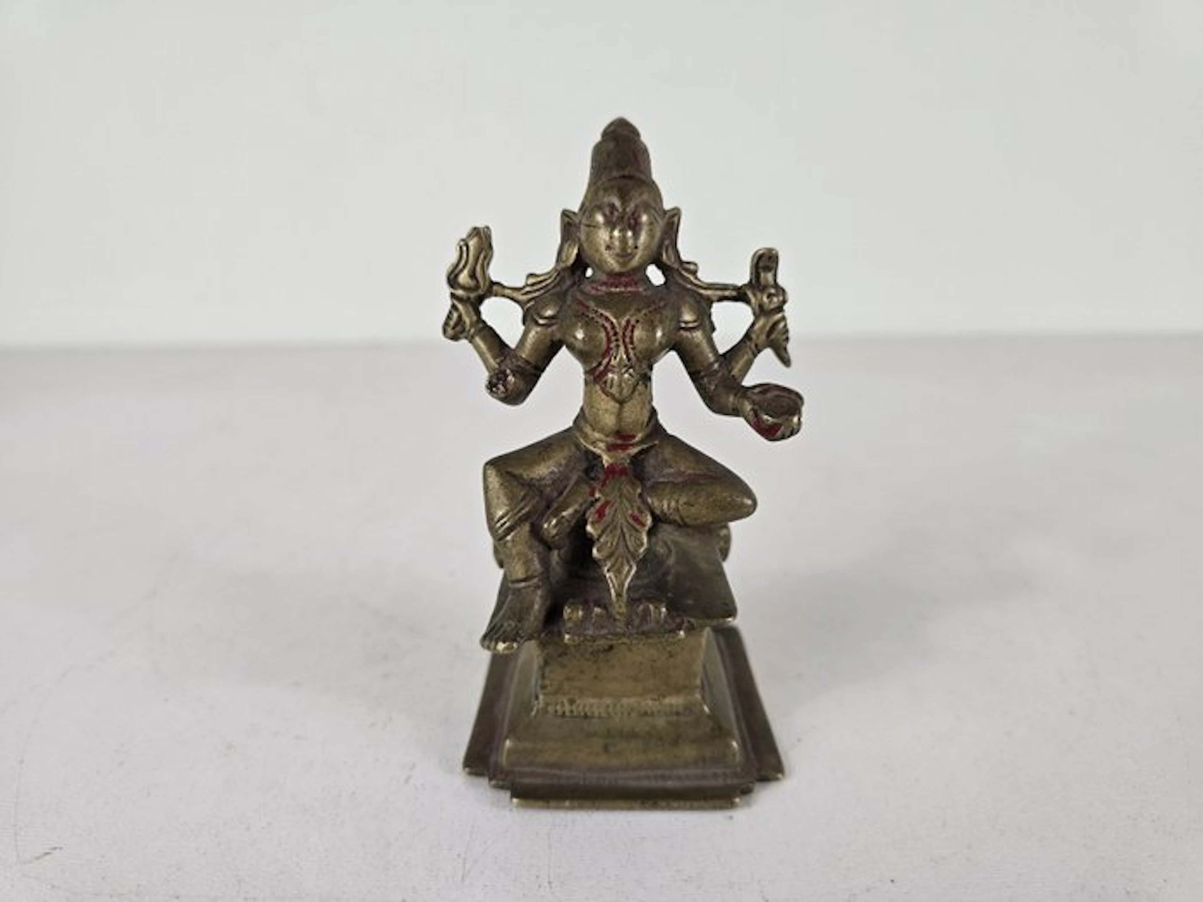 Home altar figurine of the Mother Goddess Shakti - Bronze - India