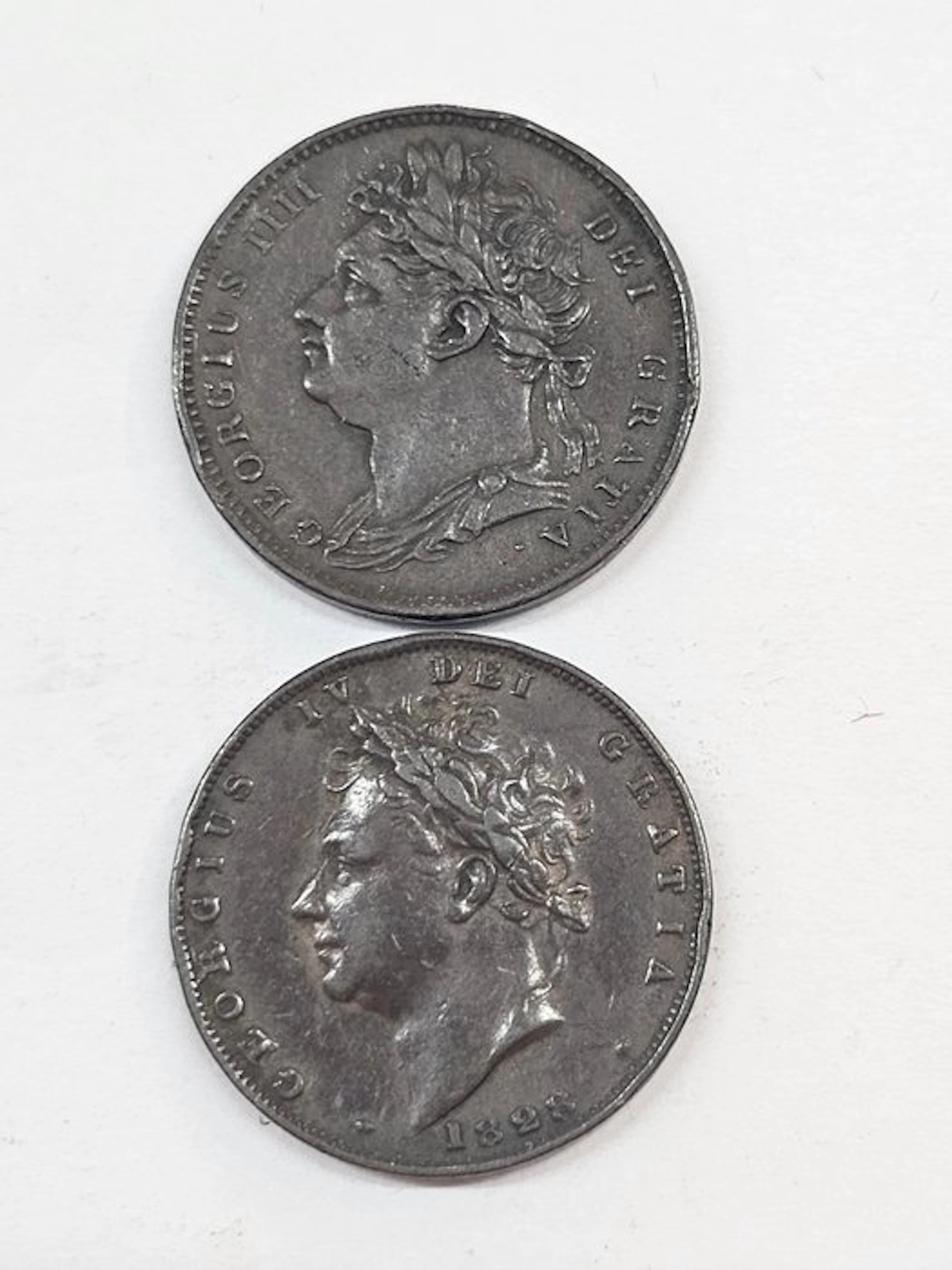 United Kingdom. George IV. 1 Farthing 1822-1828 (2 coins) (No reserve price)