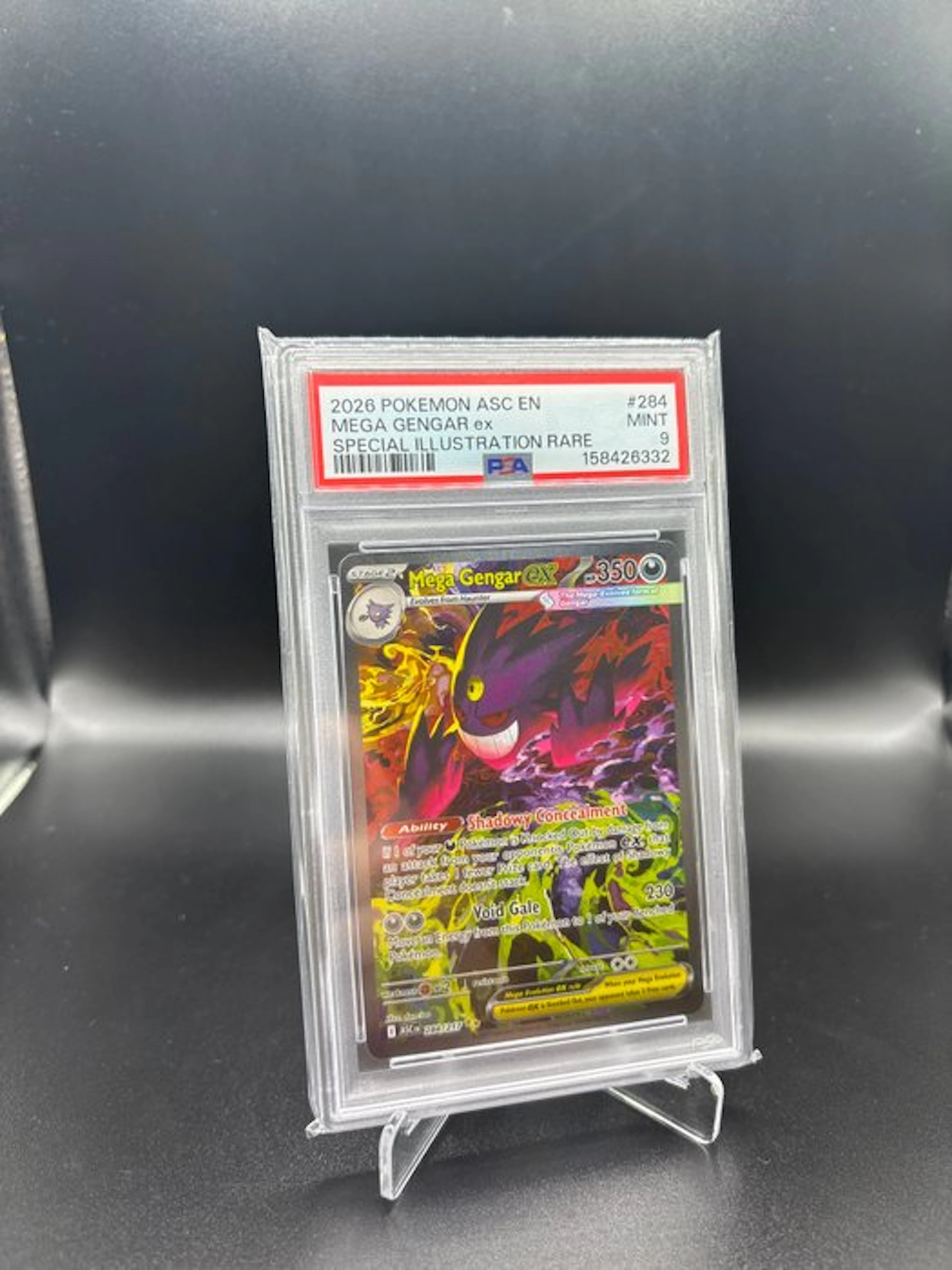 Pokémon - 1 Graded card - Mega Gengar ex #284 Ascended Heroes Full art - PSA 9