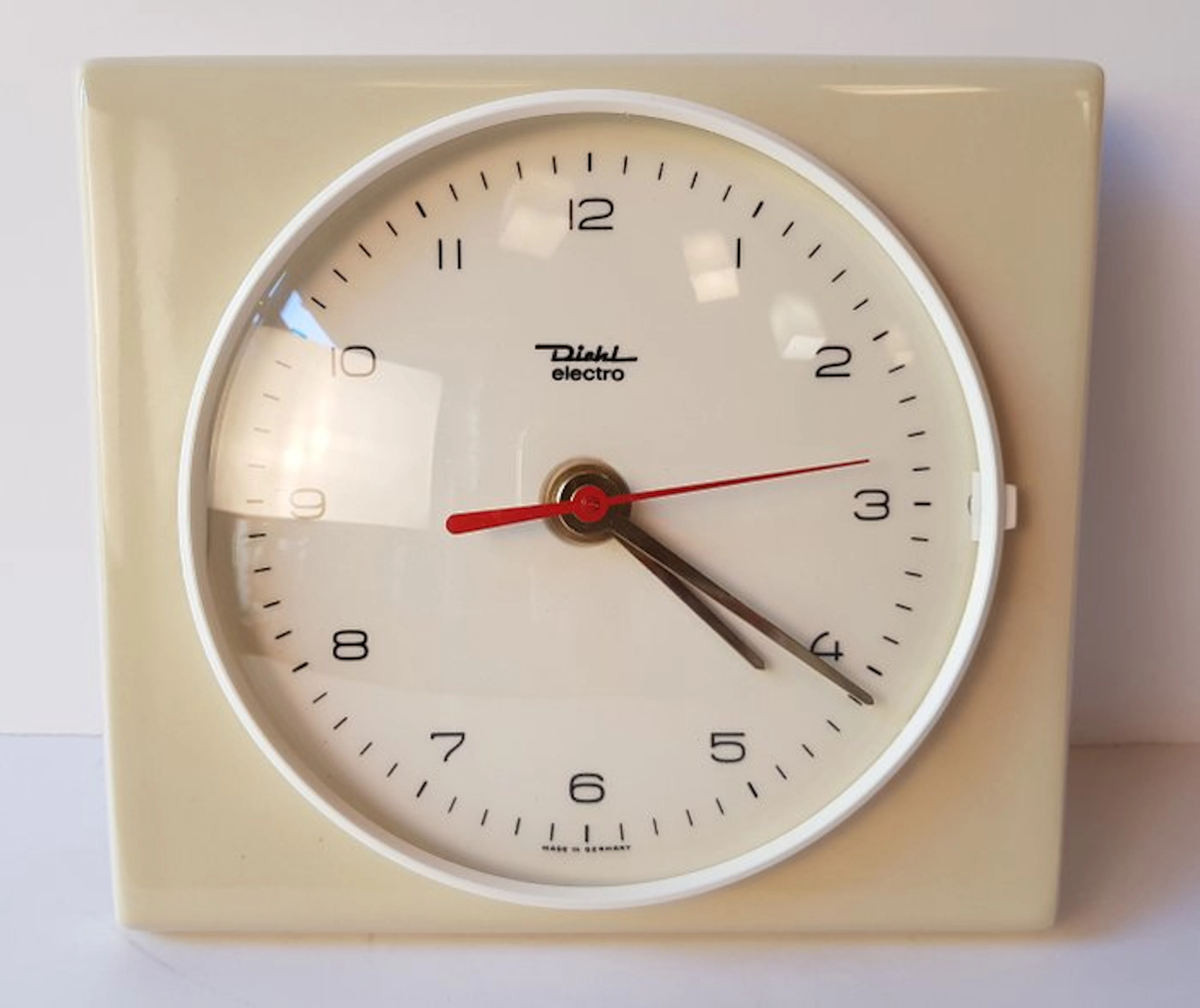 Wall clock - Contemporary Ceramic, Glass - 1960-1970 - New Old Stock