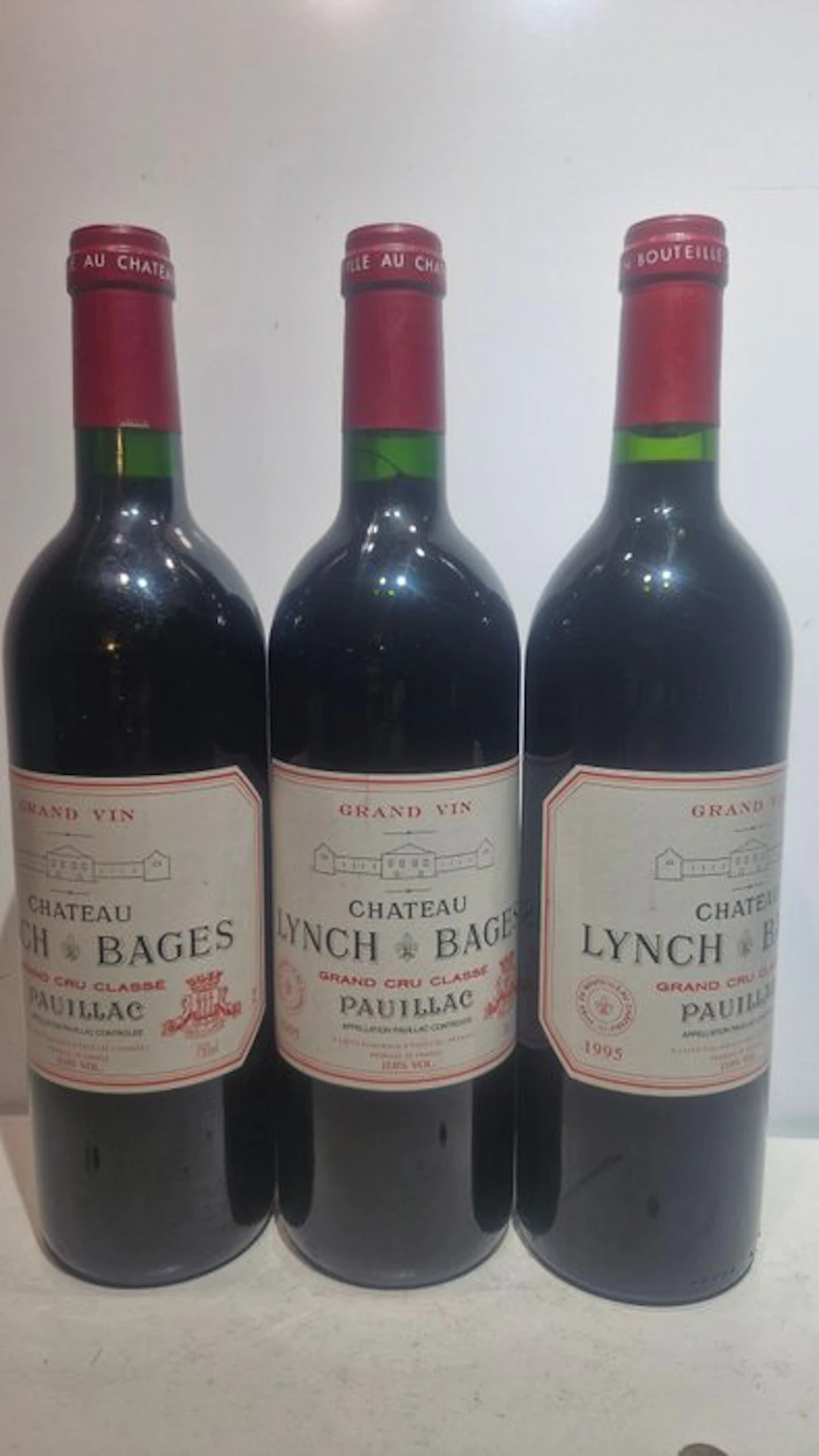 1995 Château Lynch Bages - Pauillac 3ème Grand Cru Classé - 3 Bottles (0.75L)
