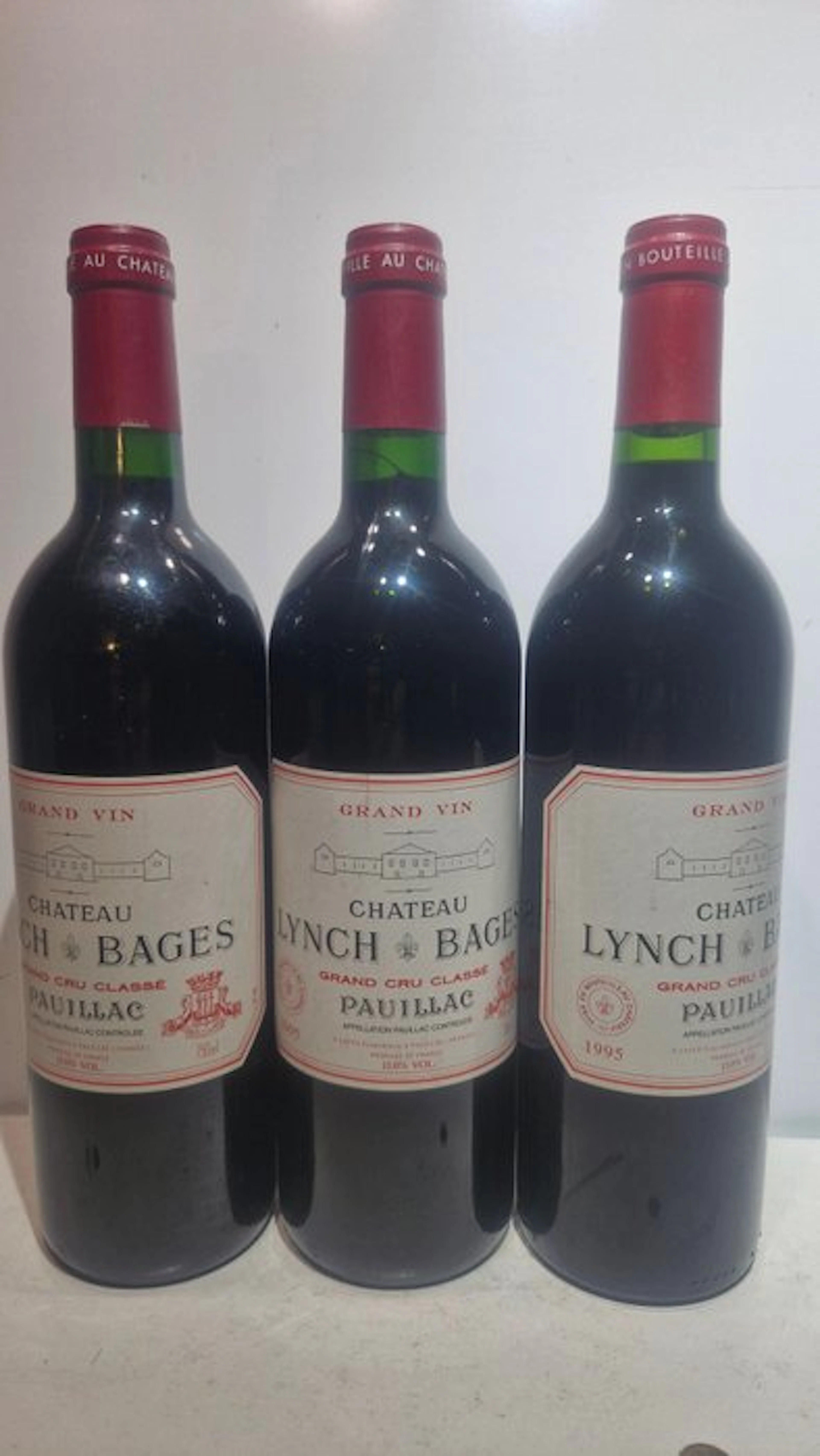 1995 Château Lynch Bages - Pauillac 3ème Grand Cru Classé - 3 Bottles (0.75L)